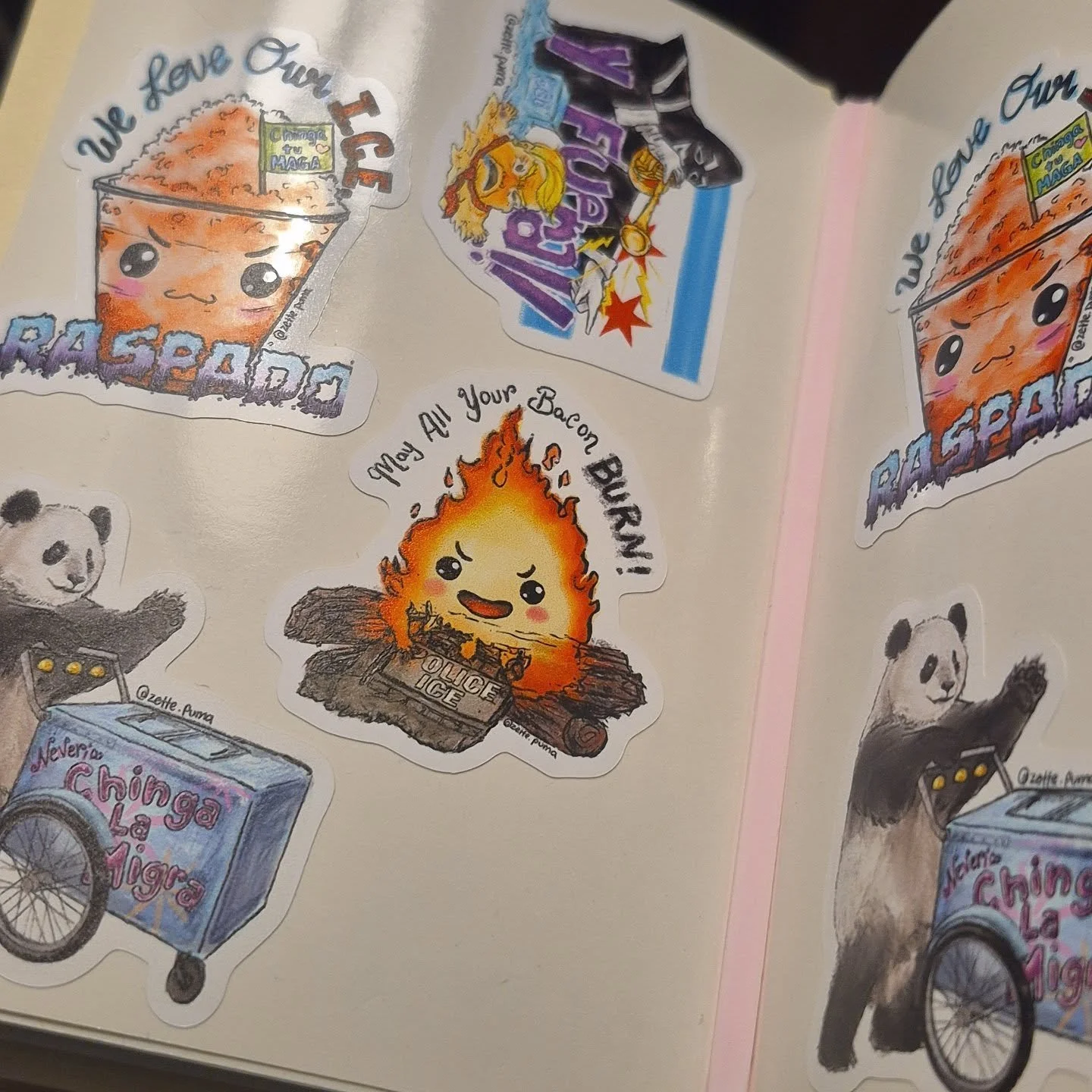 Booklet of mini stickers printed by @rxgangrun . Ready to carry it around and slap some of these somewhere.