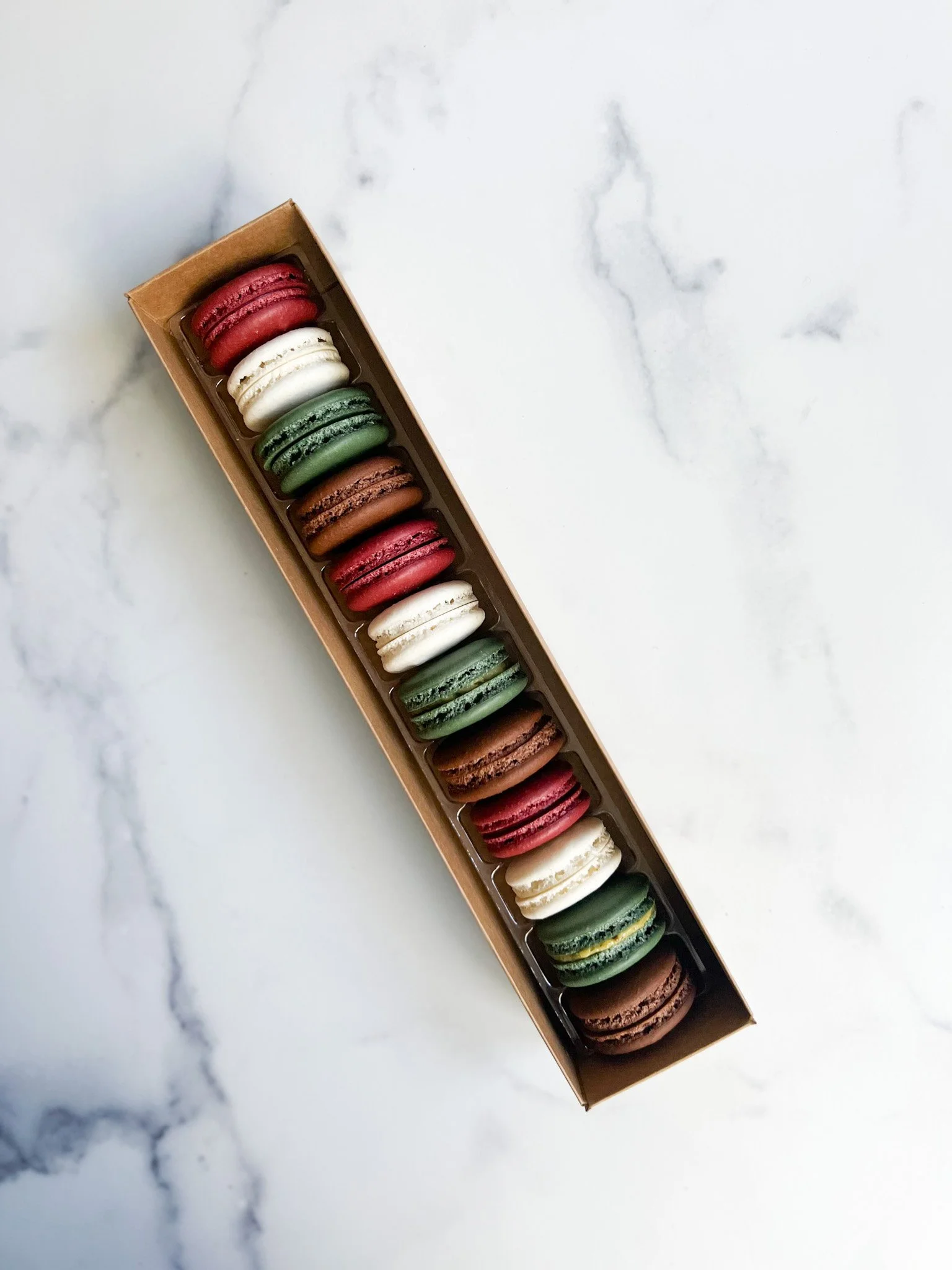 Christmas cookies, holiday cookies, macarons, tartan macarons, stocking stuffers, chevy chase dc