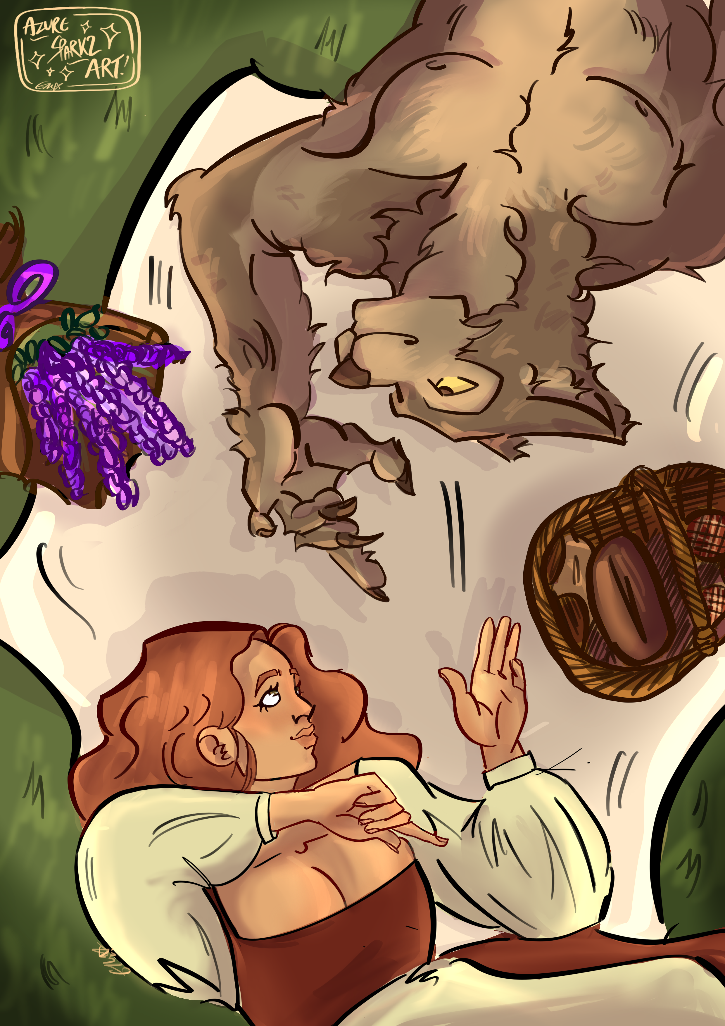 Jenifer Wood "Red and Her Wolf" Commissioned Promotion