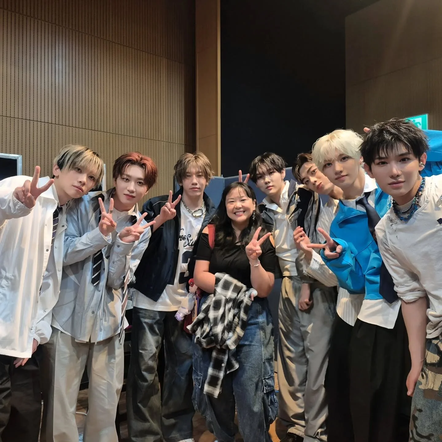 When i was in Seoul, I went to hang out with my CJ ENM friends &amp; M Countdown was happening at the same time! So we went to check out the groups, and I got to meet @modyssey.official, whom I wrote about from Planet C: Home Race. They were so sweet