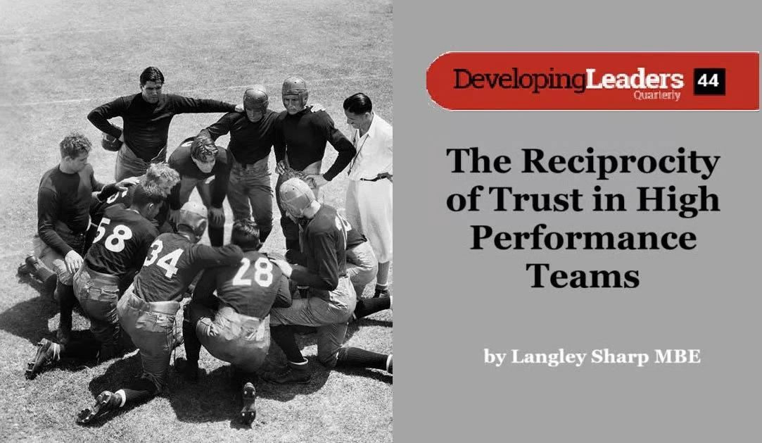 The Reciprocity of Trust in High Performance Teams