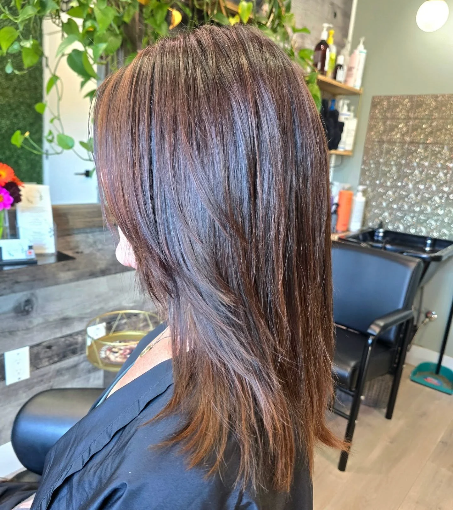 #fraservalleyhair #fraservalleyhairdresser#fraservalleyhairstylist #fraservalleyhairsalon #goldwell #goldwellcolor #behindthechair#missionhair#thevanityden #lowlights #brownhair #brunettehair