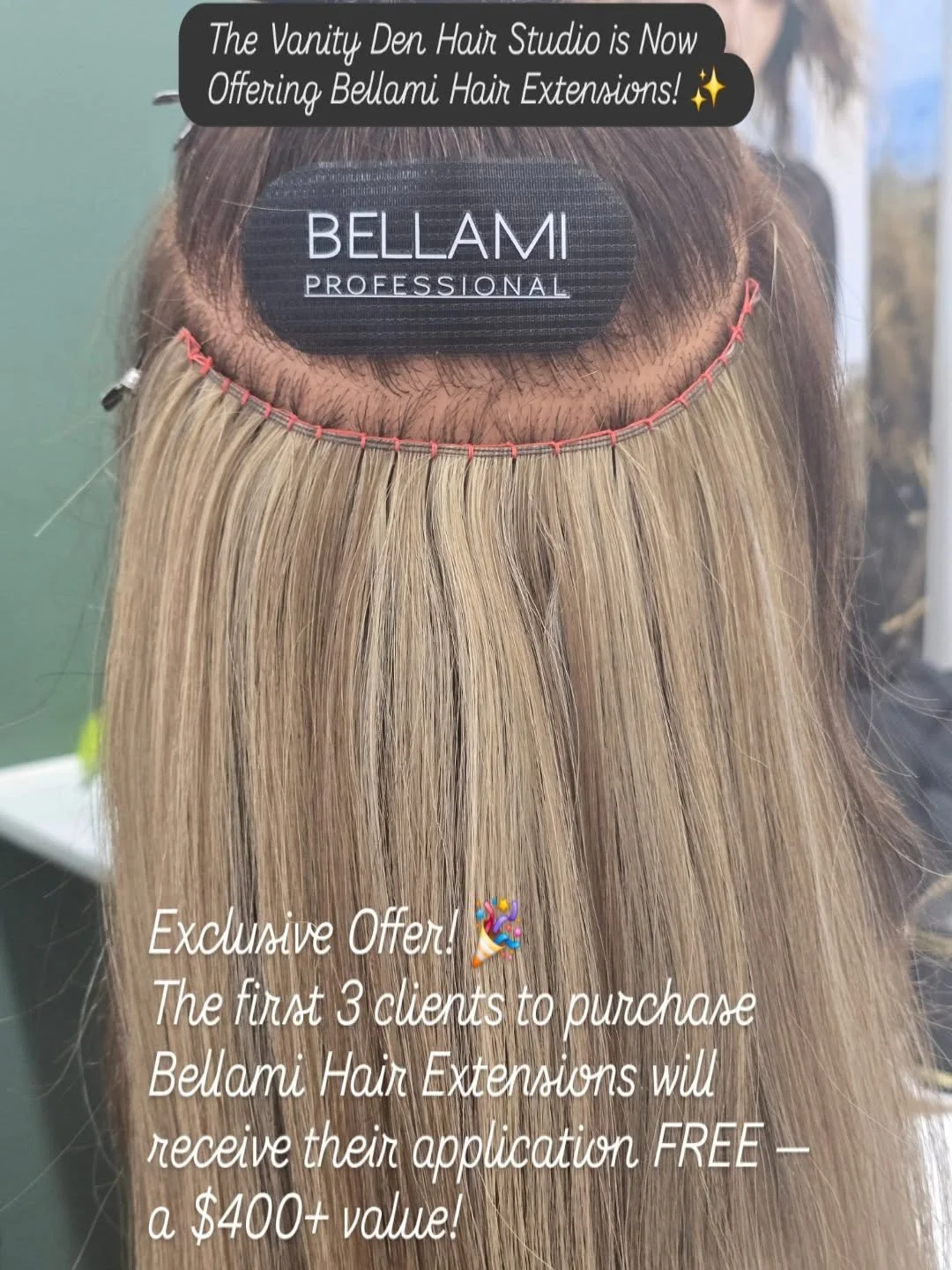 The Vanity Den Hair Studio is Now Offering Bellami Hair Extensions! ✨

Ready to elevate your hair game? The Vanity Den is proud to introduce our newest service: Bellami Hair Extensions, the ultimate choice for stunning, natural-looking hair!

Why Bel