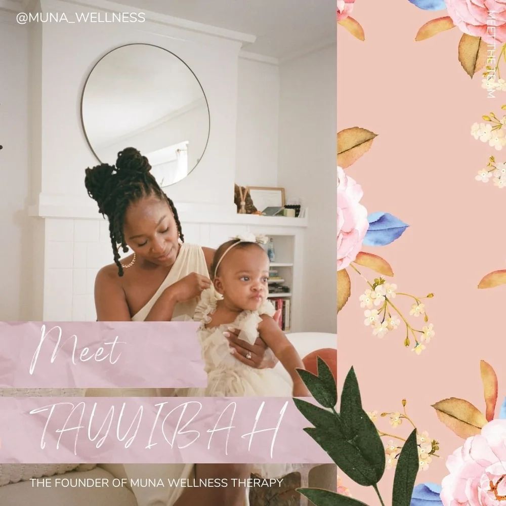 Hey ya'll! Now is a great time to reintroduce myself and my practice. My name is Tayyibah Chase and I am a licensed psychotherapist and perinatal mental health specialist. I am a mama of one and a creative who's always chasing that creative spark. 
I