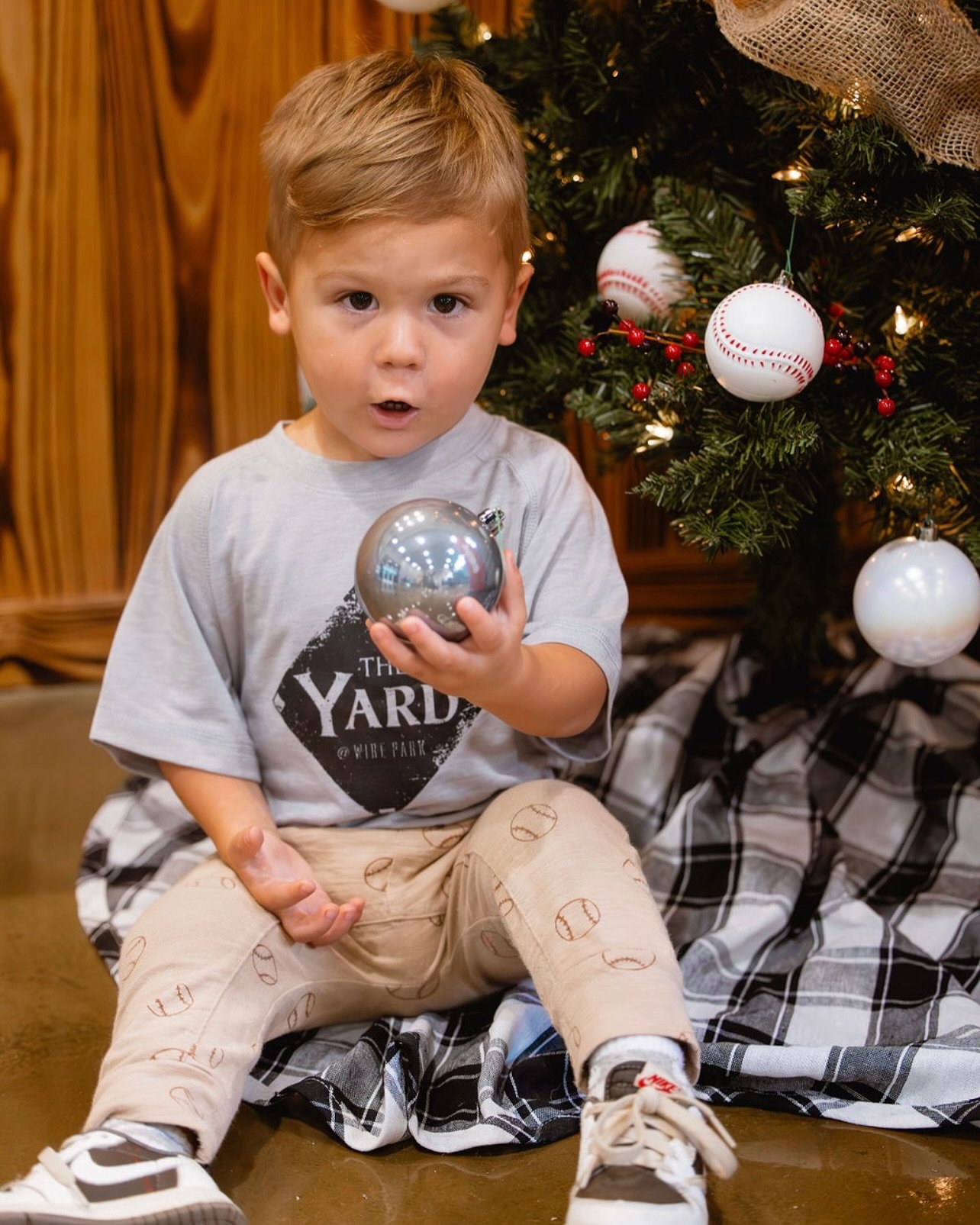 All Cooper wants for Christmas is baseballs in his stocking and The Yard Apparel under the tree. ⚾🎄 

#BaseballForChristmas #TheYardFamily #futurestar