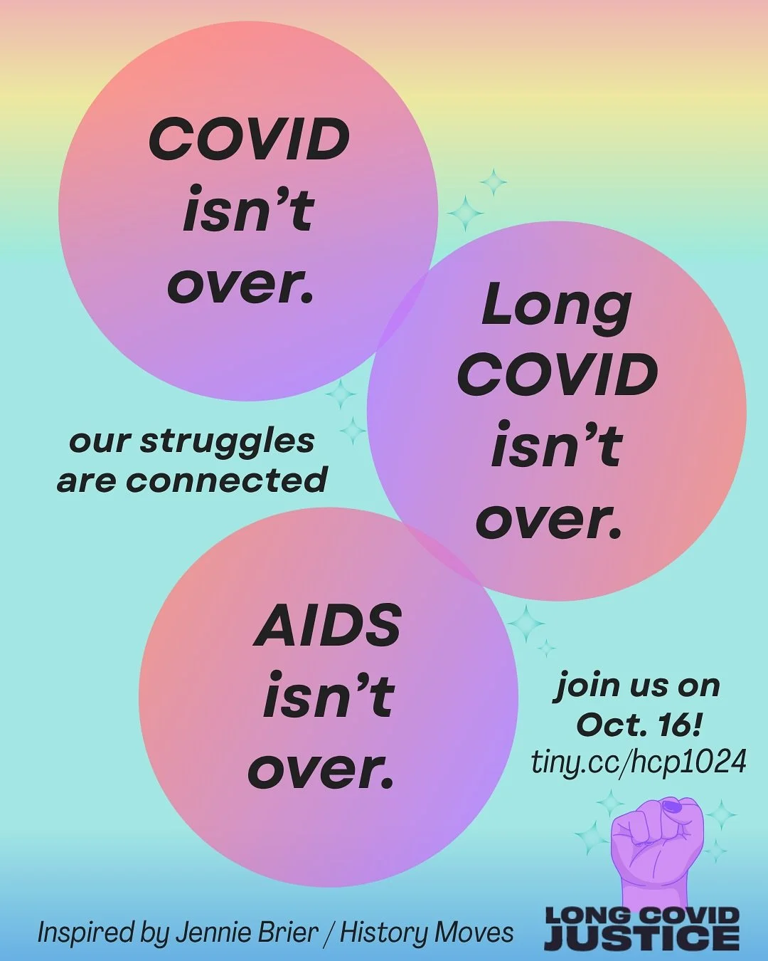 COVID isn’t over. Long COVID isn’t over. AIDS isn’t over.
Our struggles are connected, and we have a lot to learn from each other.
A call for all People Living with HIV and allies: it’s time to reignite our movement to fight