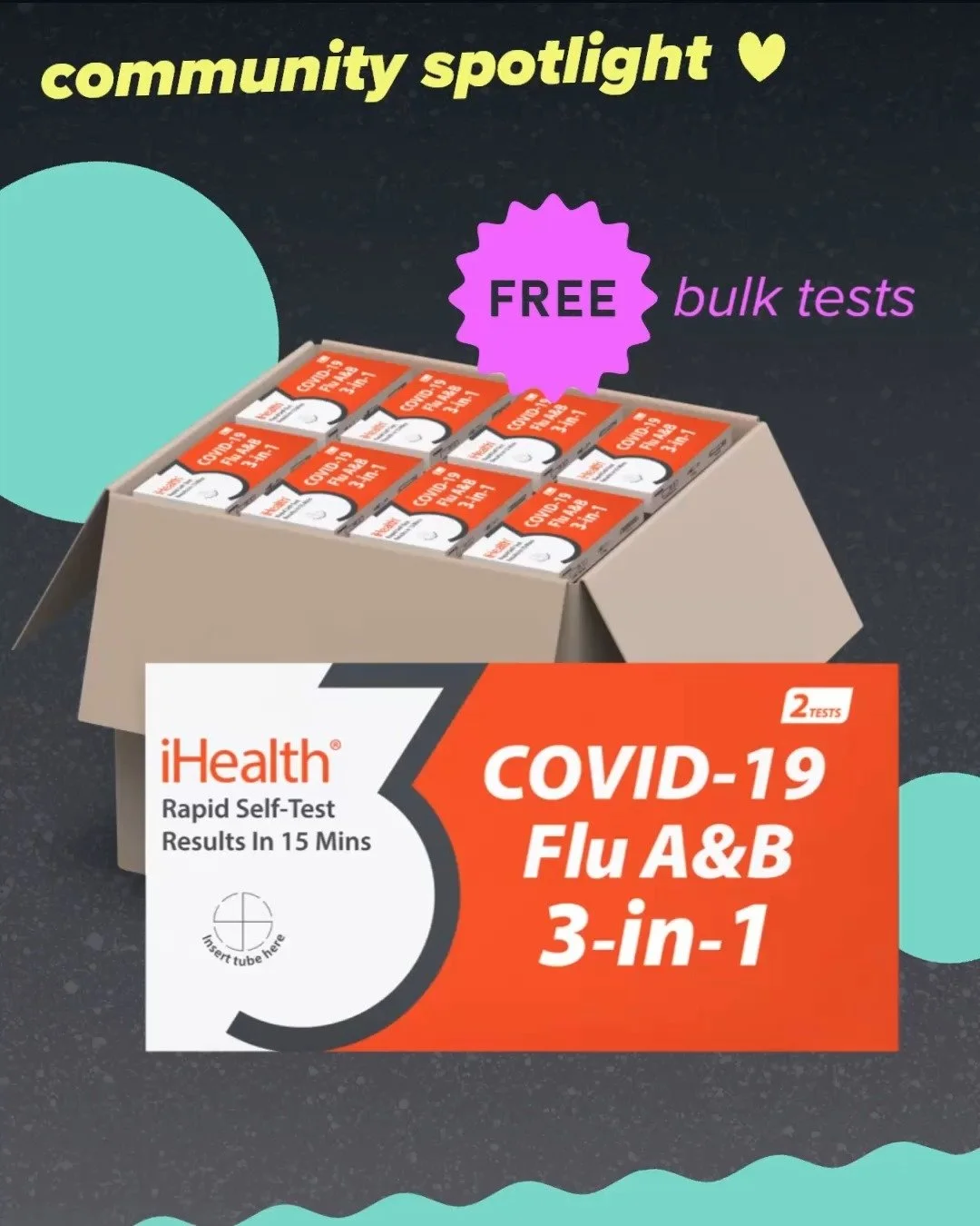 ✨ Community spotlight! We&rsquo;re sharing upcoming events &amp; new resources. Shoutout to everyone doing so much vital work for mutual aid, community building, and disability justice. Follow &amp; support their work!

FREE BULK RAPID TESTS for scho
