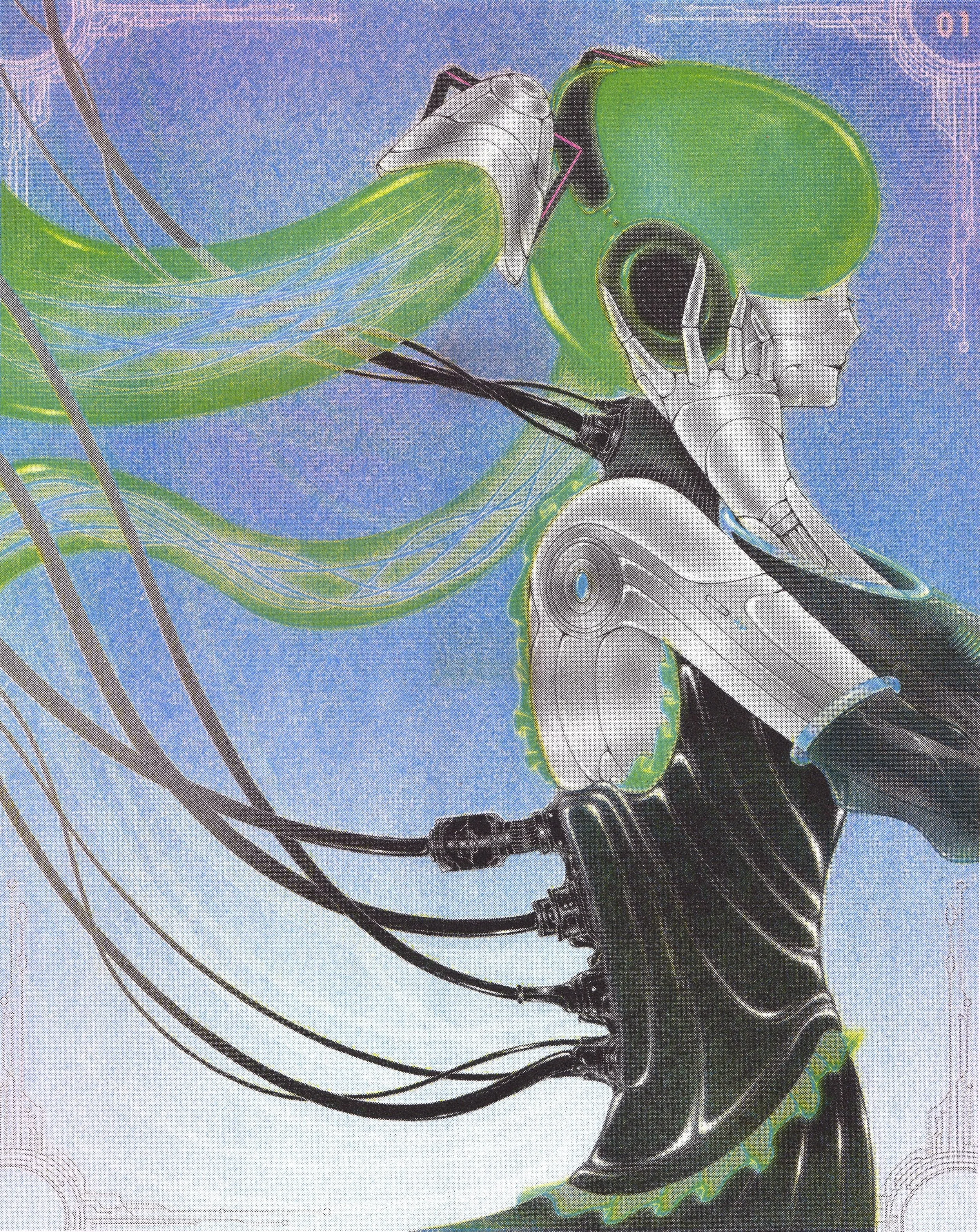 Hatsune Miku Risograph Print 
