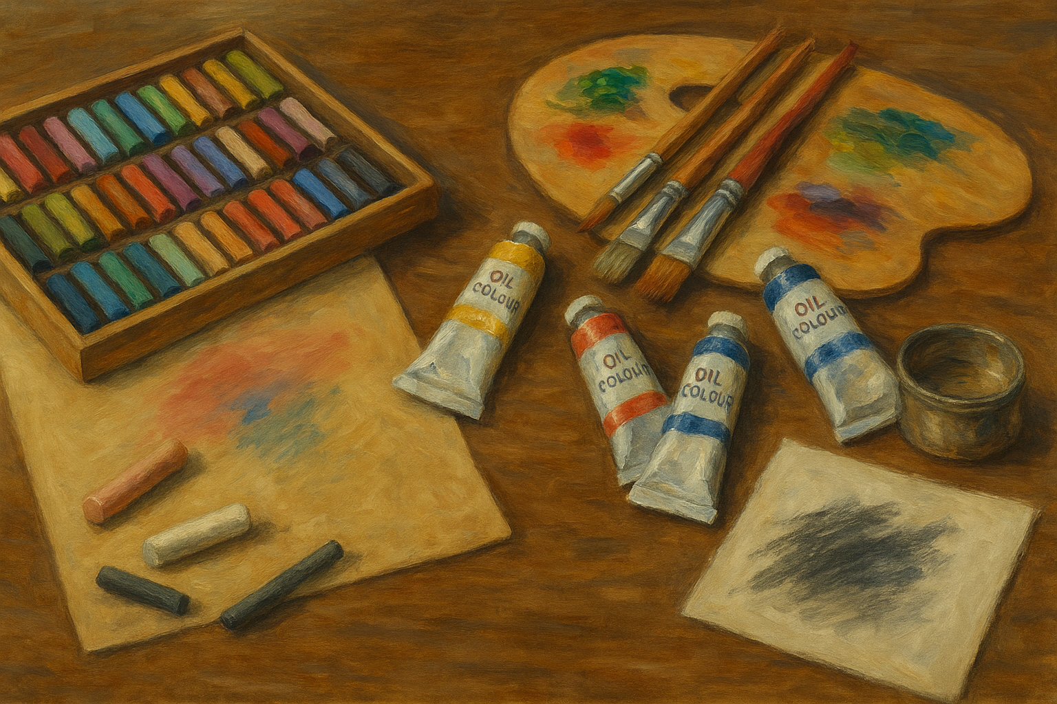 From Pastel to Paint: Embracing Different Mediums
