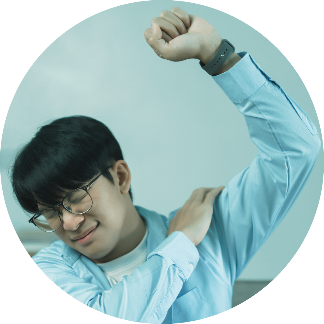 Man lifting sore arm