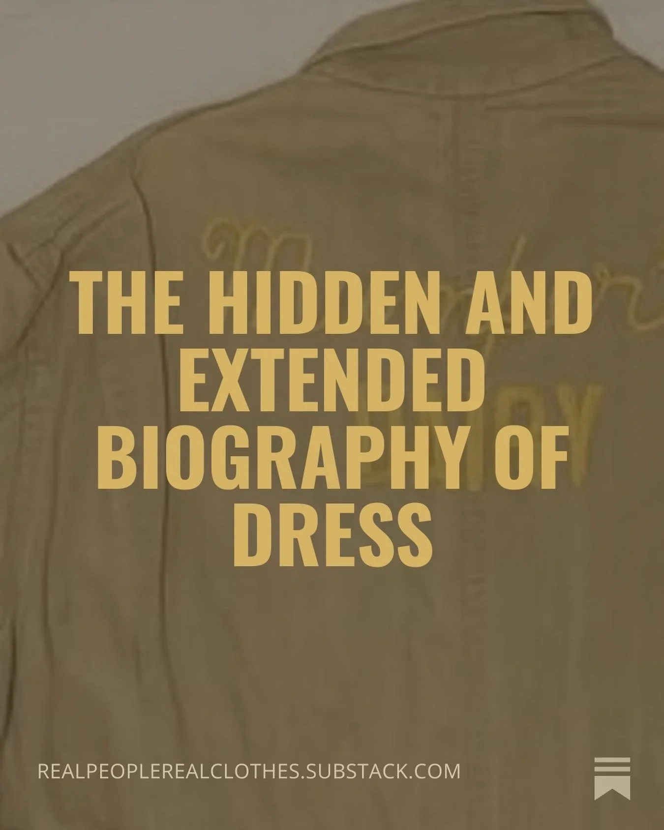 *Stewards, Custodians, Keepers* 🥼🏷️

In my latest Substack essay I explore how stewards, custodians, and keepers become part of a garment&rsquo;s biography. They enter the garment&rsquo;s story not as substitutes for the original wearer, but as col