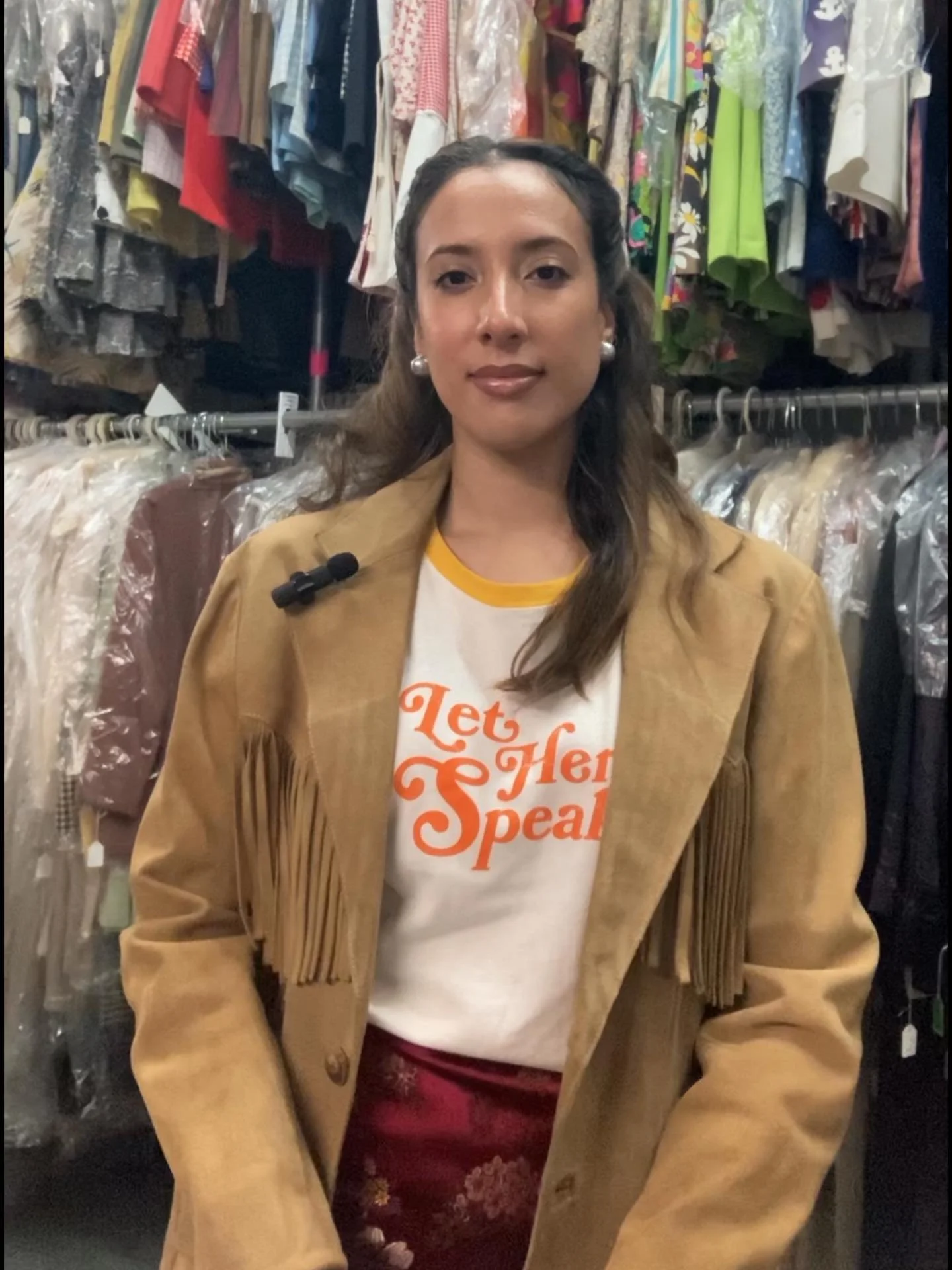 Behind the scenes of my &ldquo;Cool Girl Academic&rdquo; YouTube channel in the making. Wardrobe breakdown: Archival sentiment meets ideological dressing. I&rsquo;m wearing my mother&rsquo;s 1980s mother-of-pearl earrings that were sourced from a paw