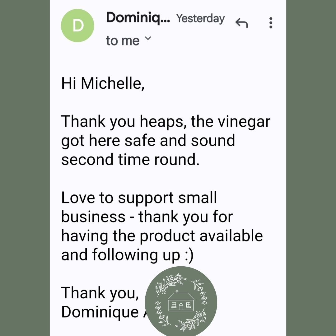 🌟A lovely email from a new customer.  Whose support of my small business is greatly appreciated. 

🌱How do you show your support to your favorite small, sustainable businesses? 

🏡Comment your favorite local, sustainable business so I can follow t