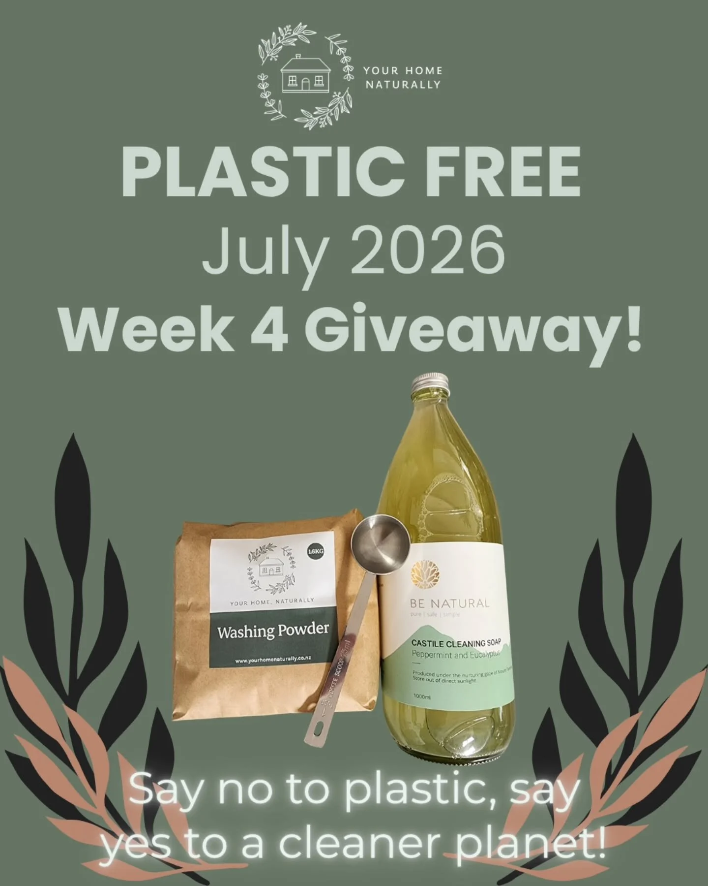 🎁 Plastic Free July Giveaway Week 4! 🎁

Our last giveaway for Plastic Free July! This week we're giving away all you need for the laundry, the low-tox way:

🧺 Washing Powder in our Refill Bag (because packaging shouldn't be a one-time thing)
🧼 Ca