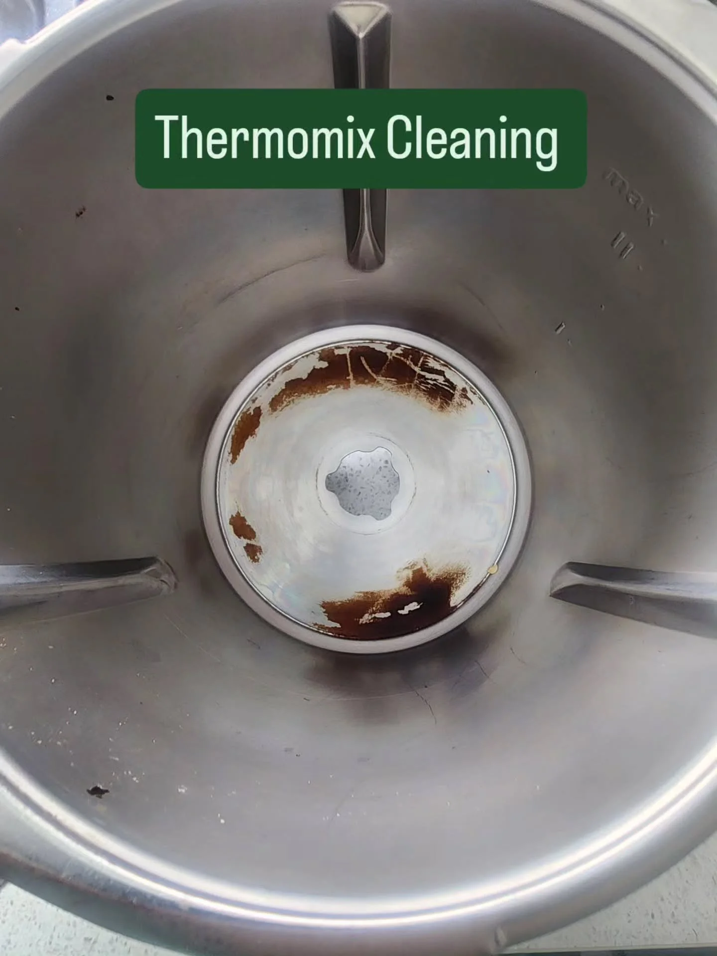 Thermomix TLC 🧽✨

My Thermomix had a bit of cooking burn stuck to the bottom, the kind that usually has you scrubbing away in frustration. Instead, I popped on our Natural Cleaning Paste, worked it in with a scrubbing brush, and left it to sit for 2