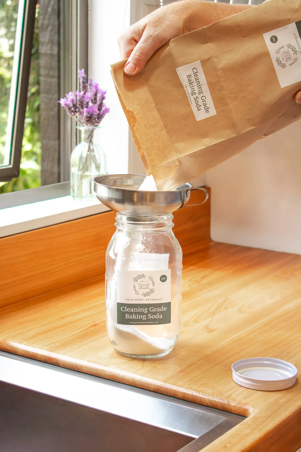 Cleaning grade baking soda texture close up natural non-toxic cleaning ingredient NZ