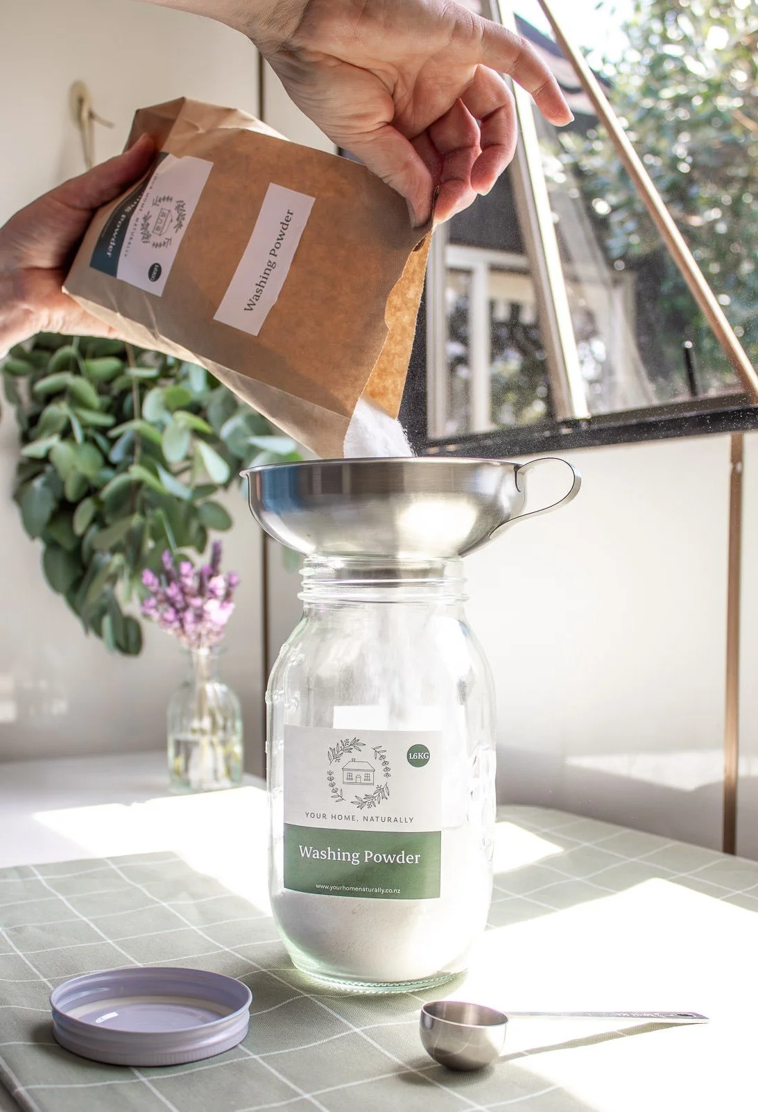 Washing Powder Refill Bag | Washing Powder Glass Jar | Handmade Washing Powder |