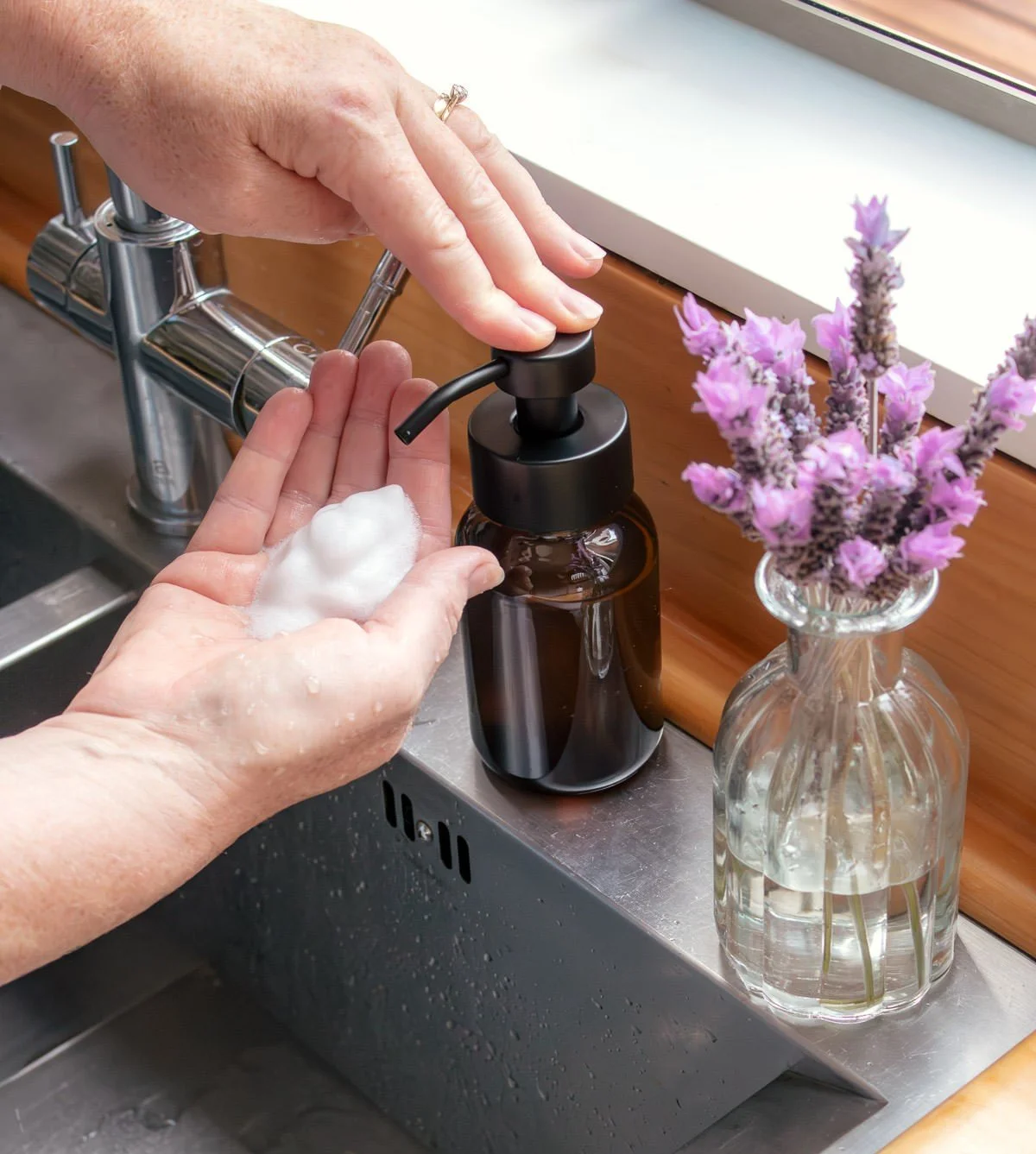 Glass Foaming Soap Bottle 250ML