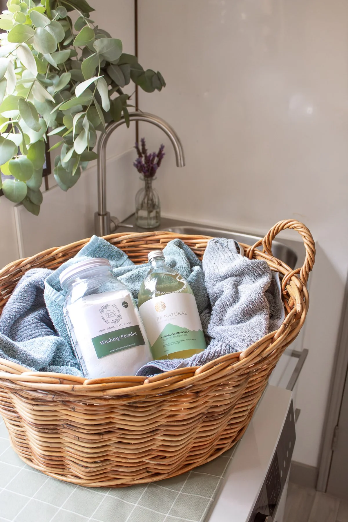 Washing Powder in Laundry basket | Eco-Friendly Washing Powder |