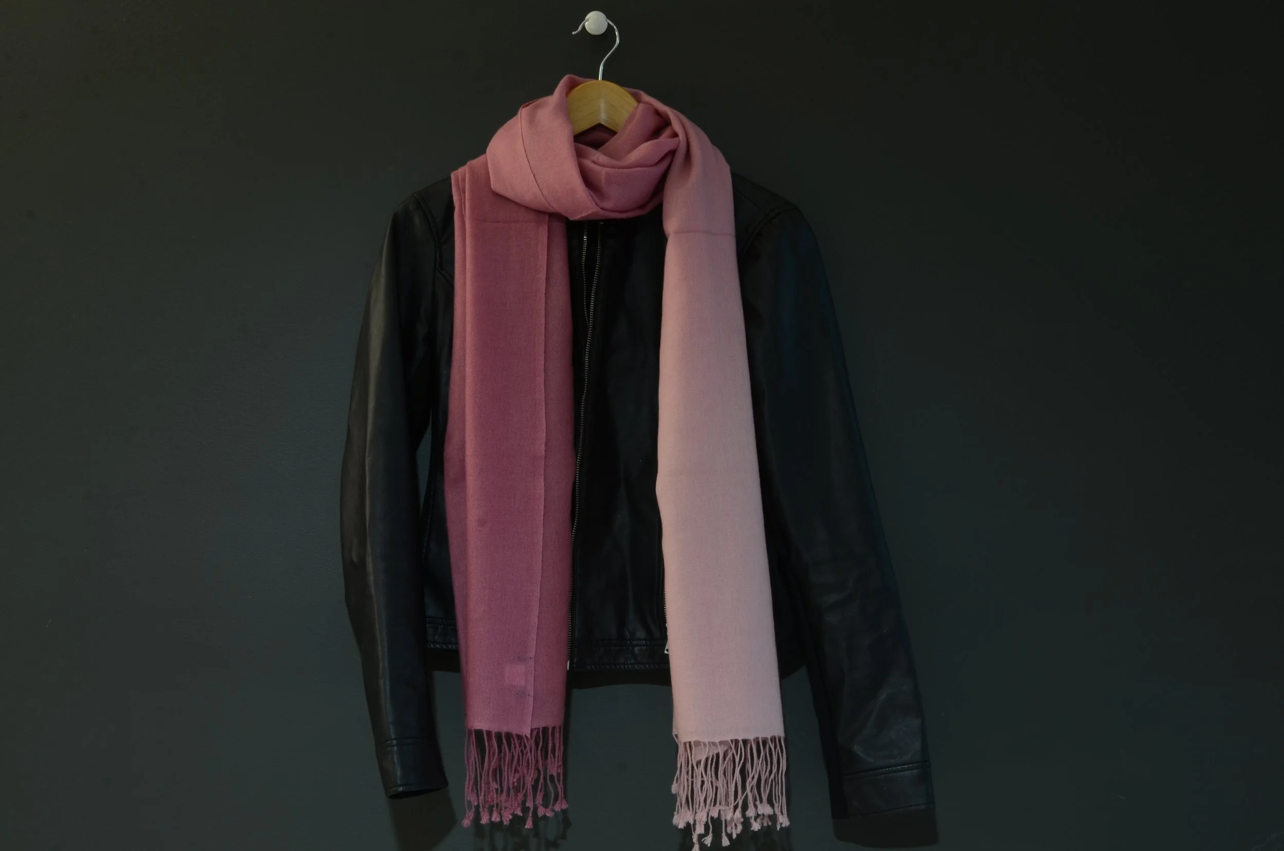 Roses Pure Cashmere Elegant Ombre Fringed Shawl - Landscape