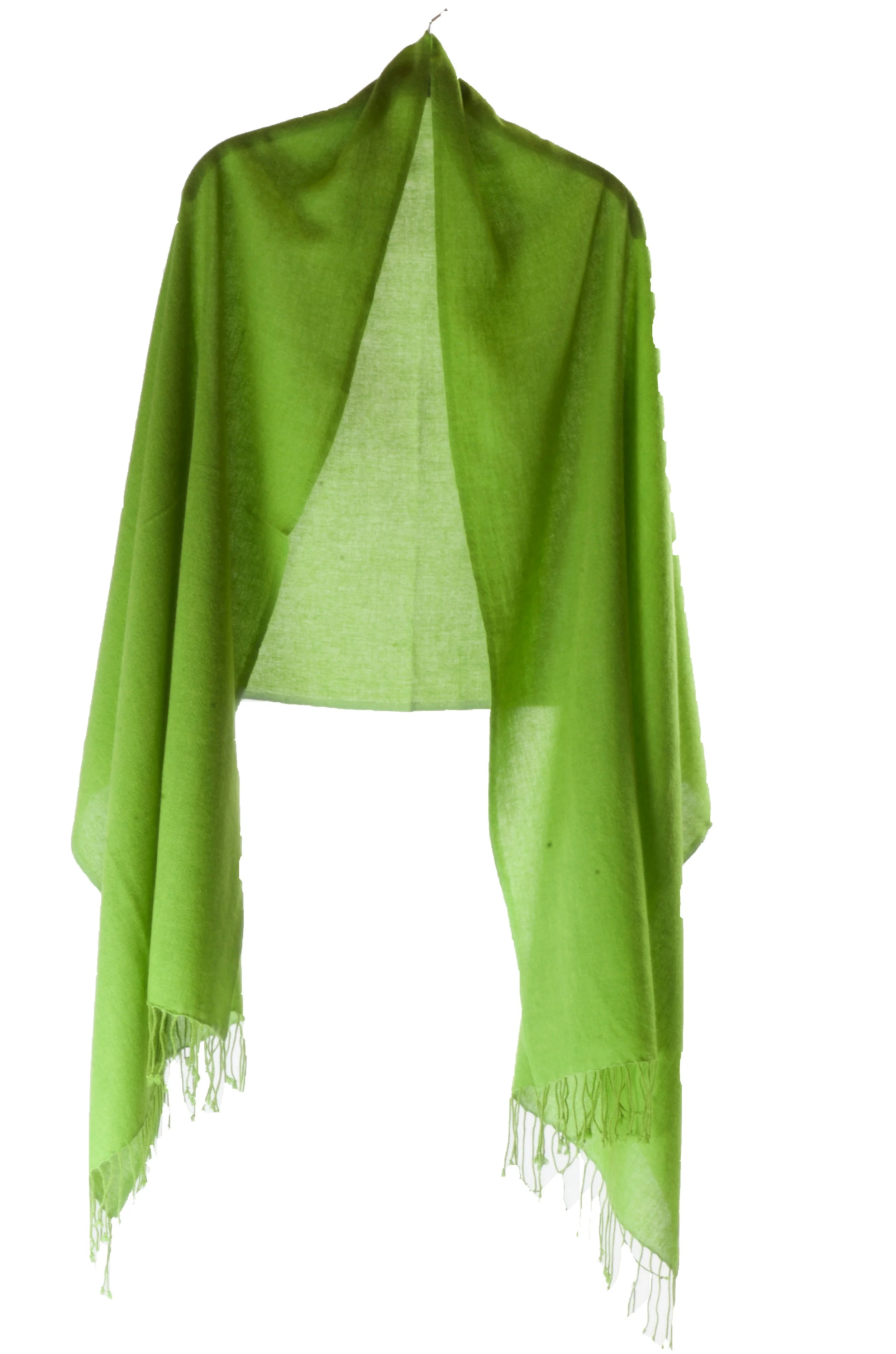 Greenery  Cashmere Shawl Scarf Wrap - Portrait
