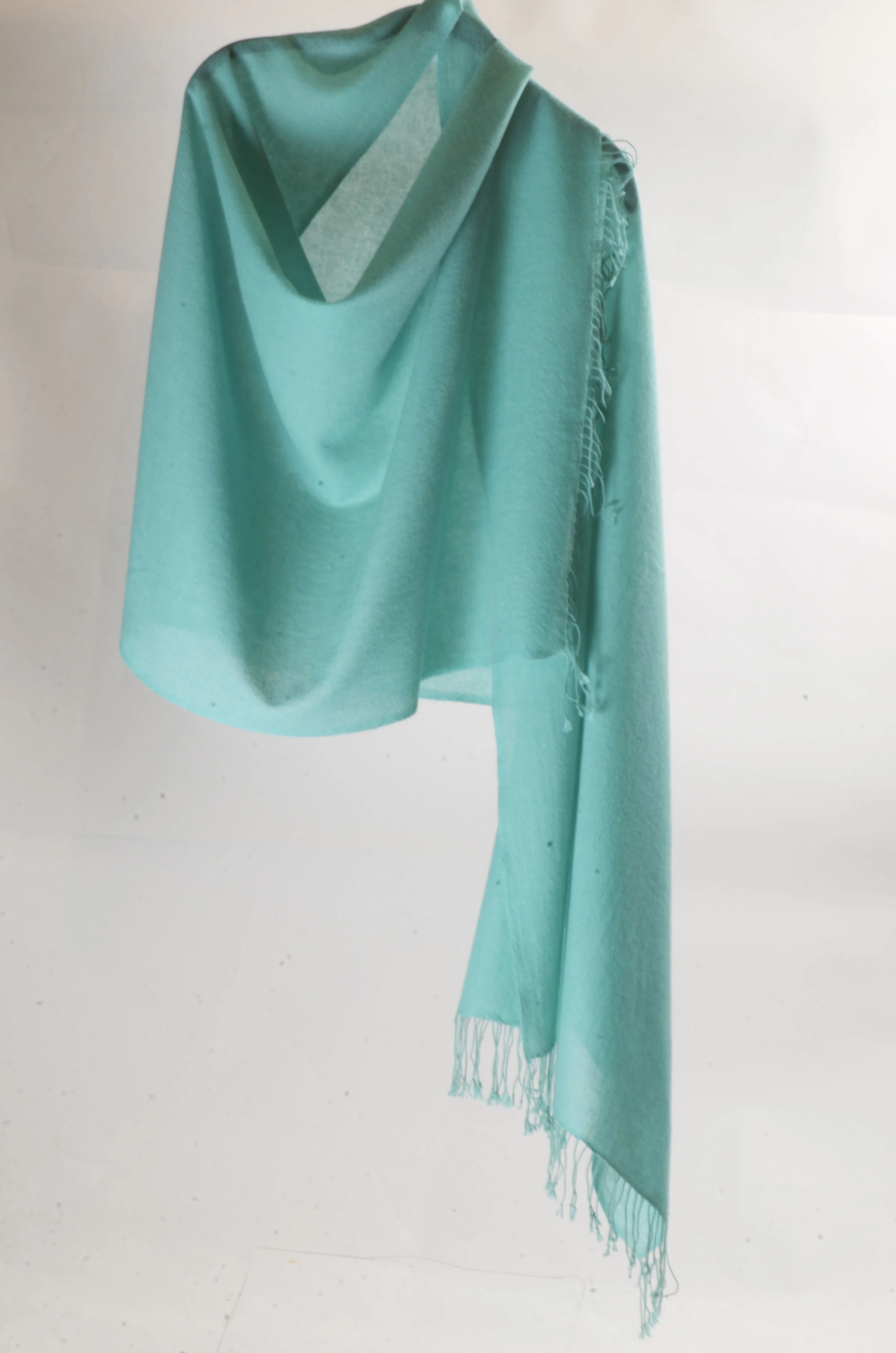 Ceramic Aqua Cashmere Shawl Scarf Wrap Pashmina