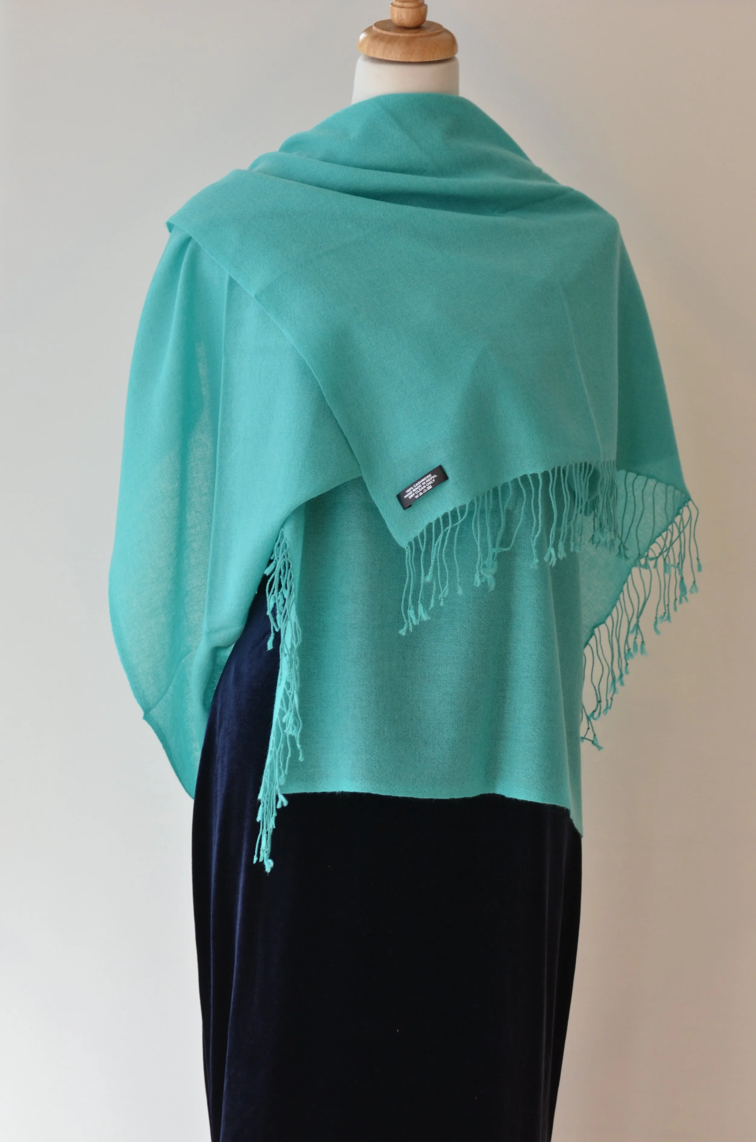 Ceramic Aqua Cashmere Shawl Scarf Wrap Pashmina