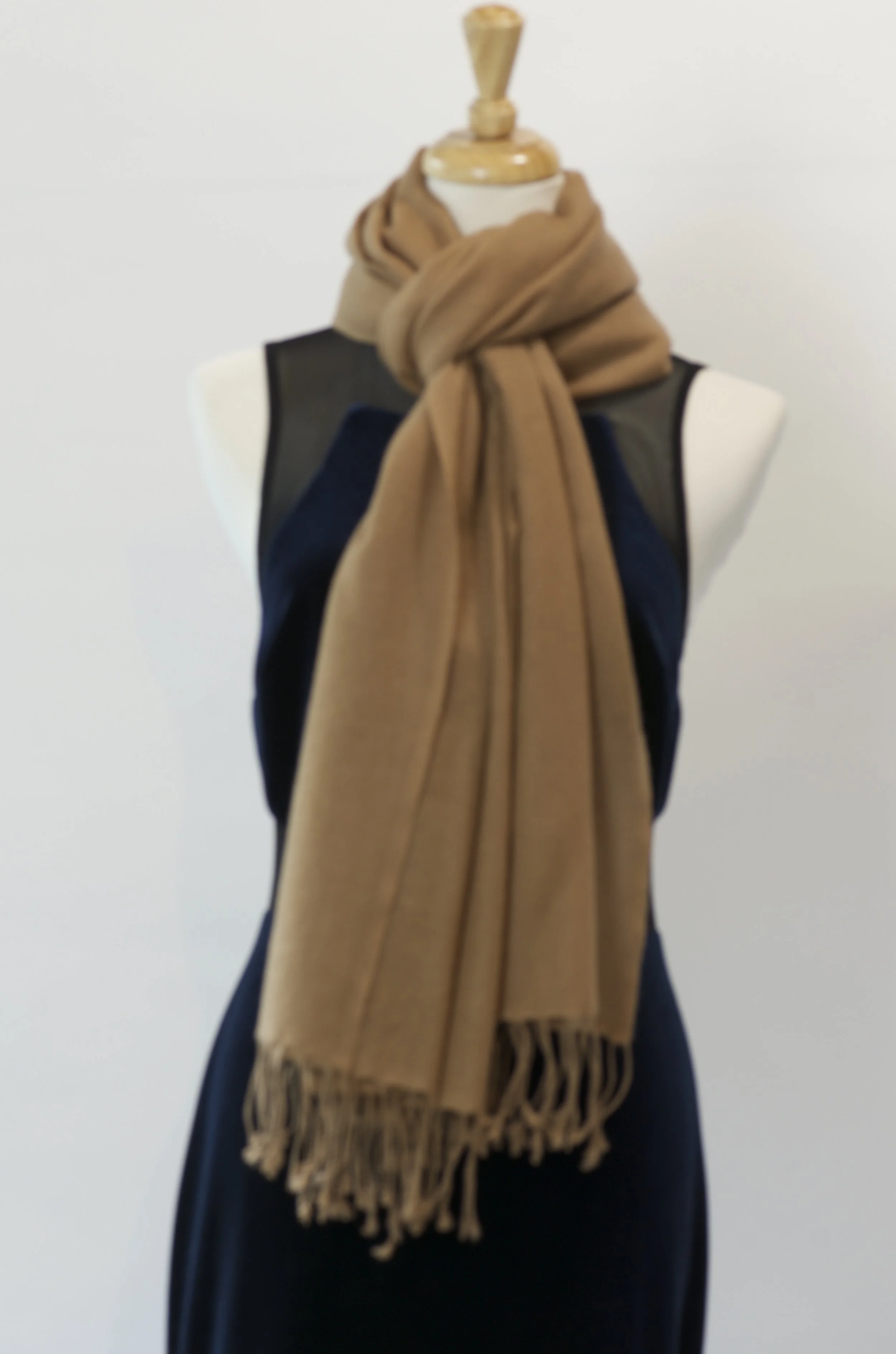 Biscuit  Cashmere Shawl Scarf Wrap Pashmina - Landscape