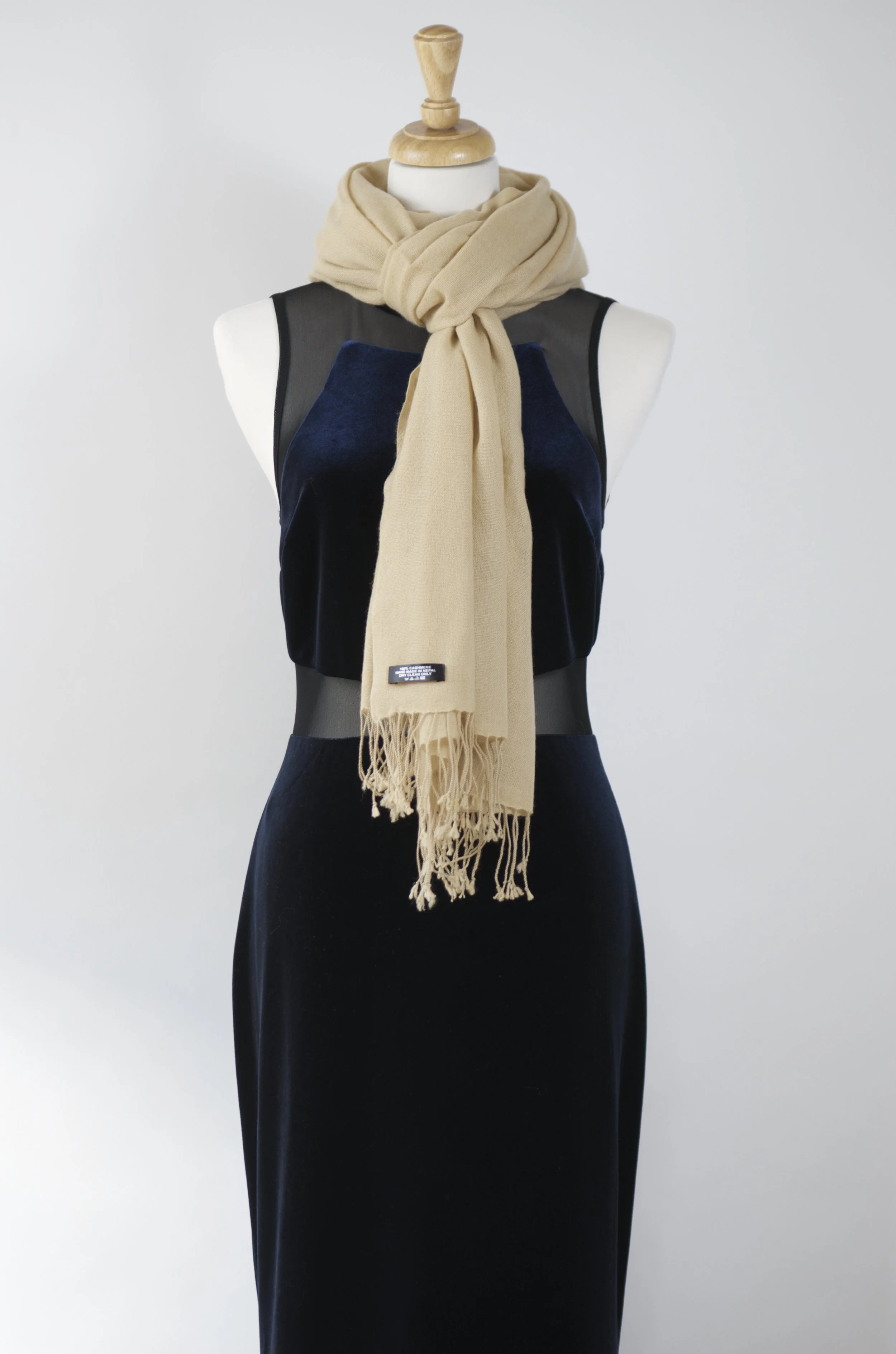 Sand Cashmere Shawl Scarf Wrap Pashmina - Portrait