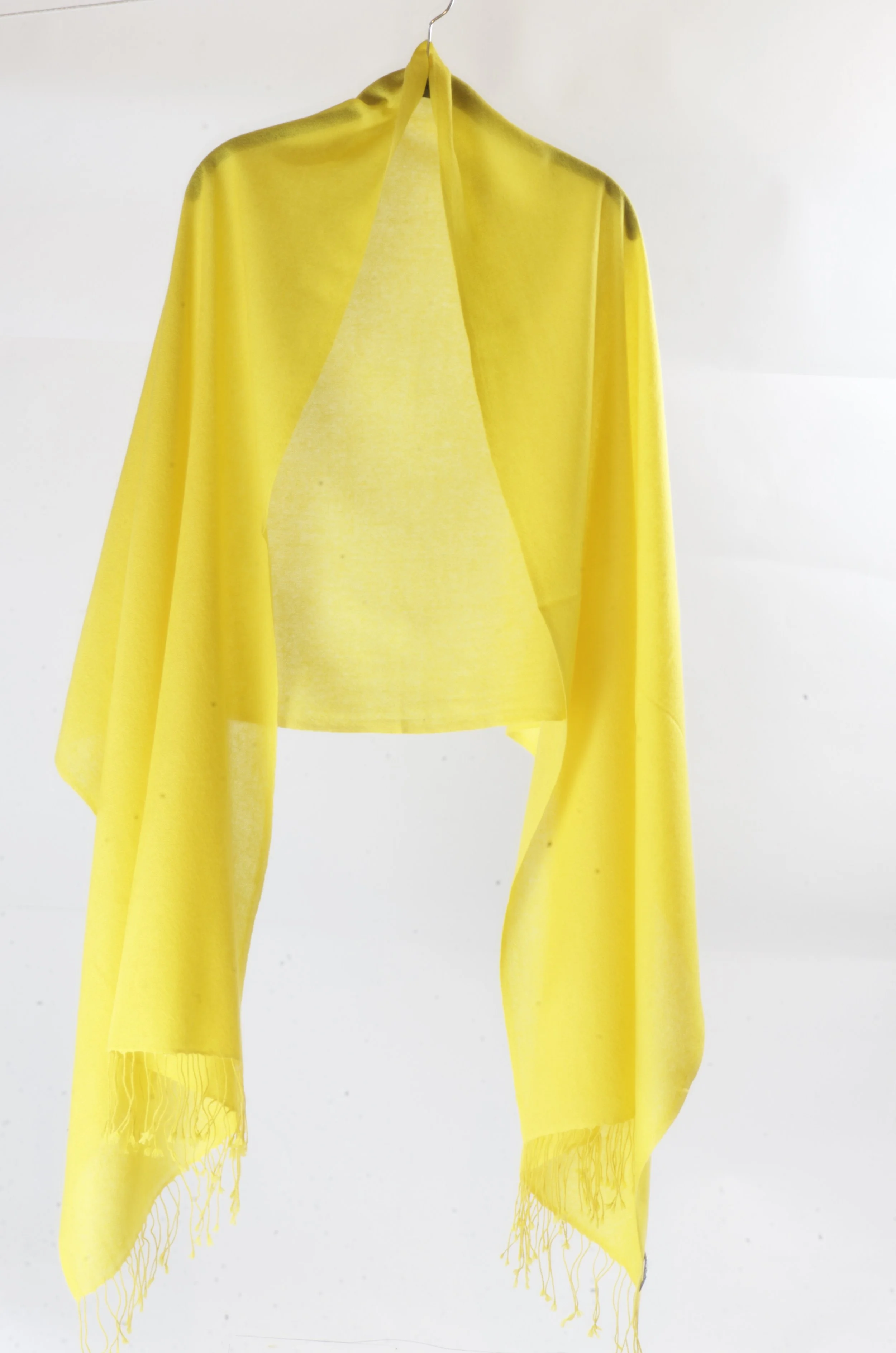 Buttercup Yellow Cashmere Shawl Scarf Wrap Pashmina - Portrait