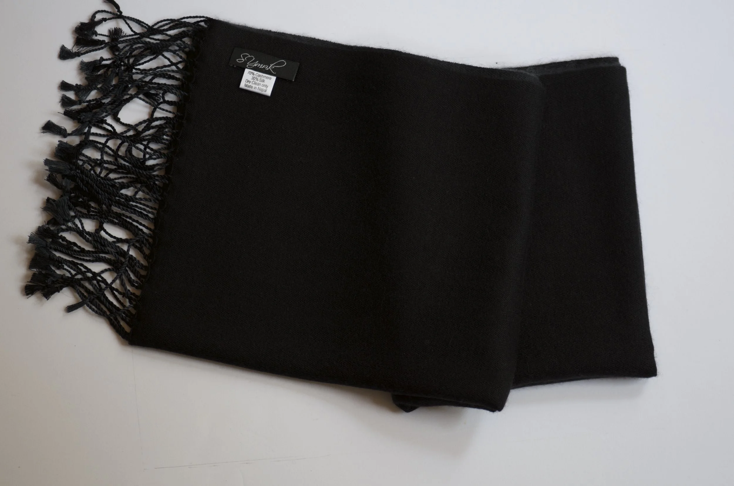 Camel Slim Cashmere and Silk Coat Scarf - Landscape