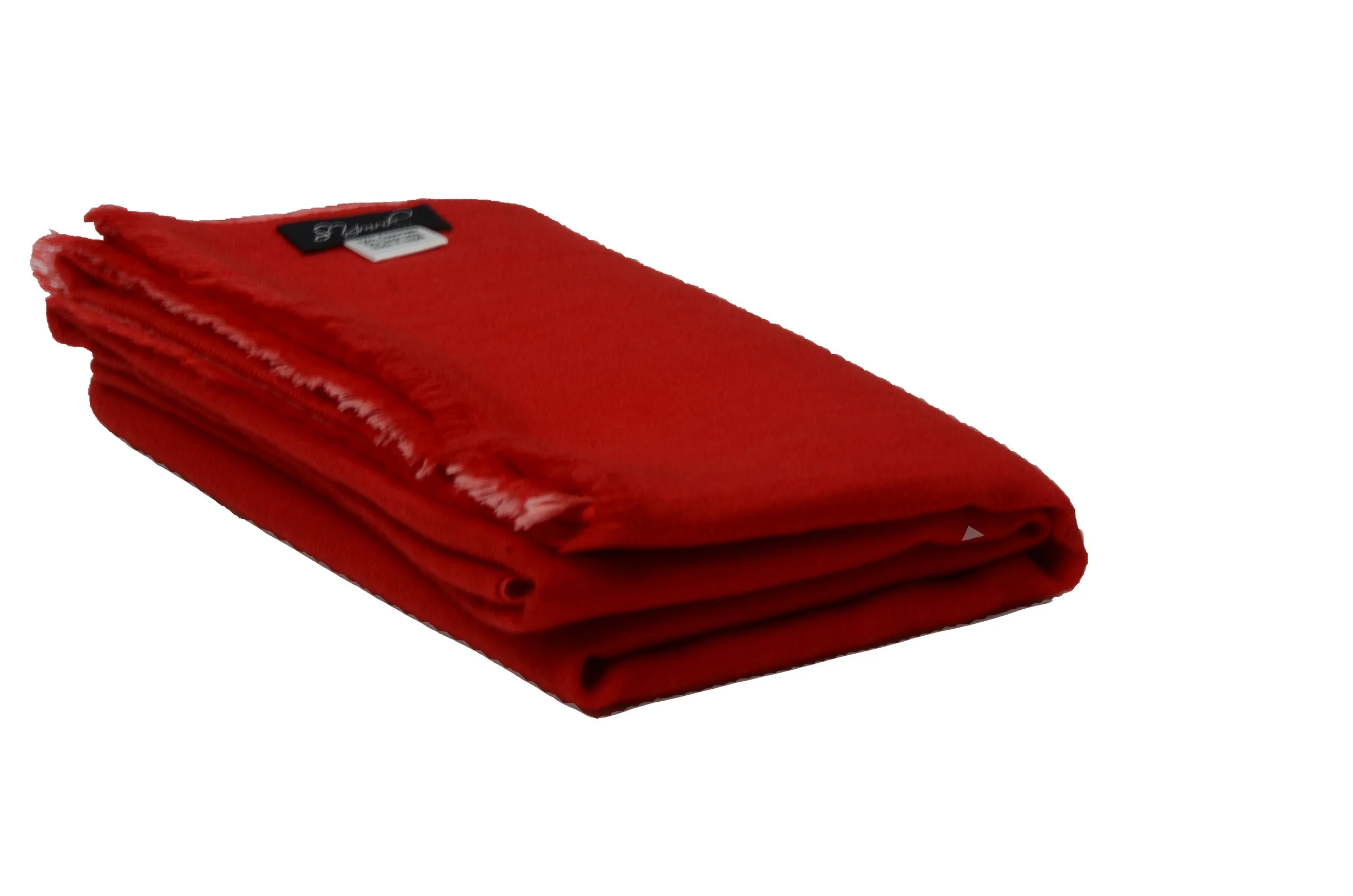 Reds Pure Cashmere Elegant Ombre Fringed Shawl