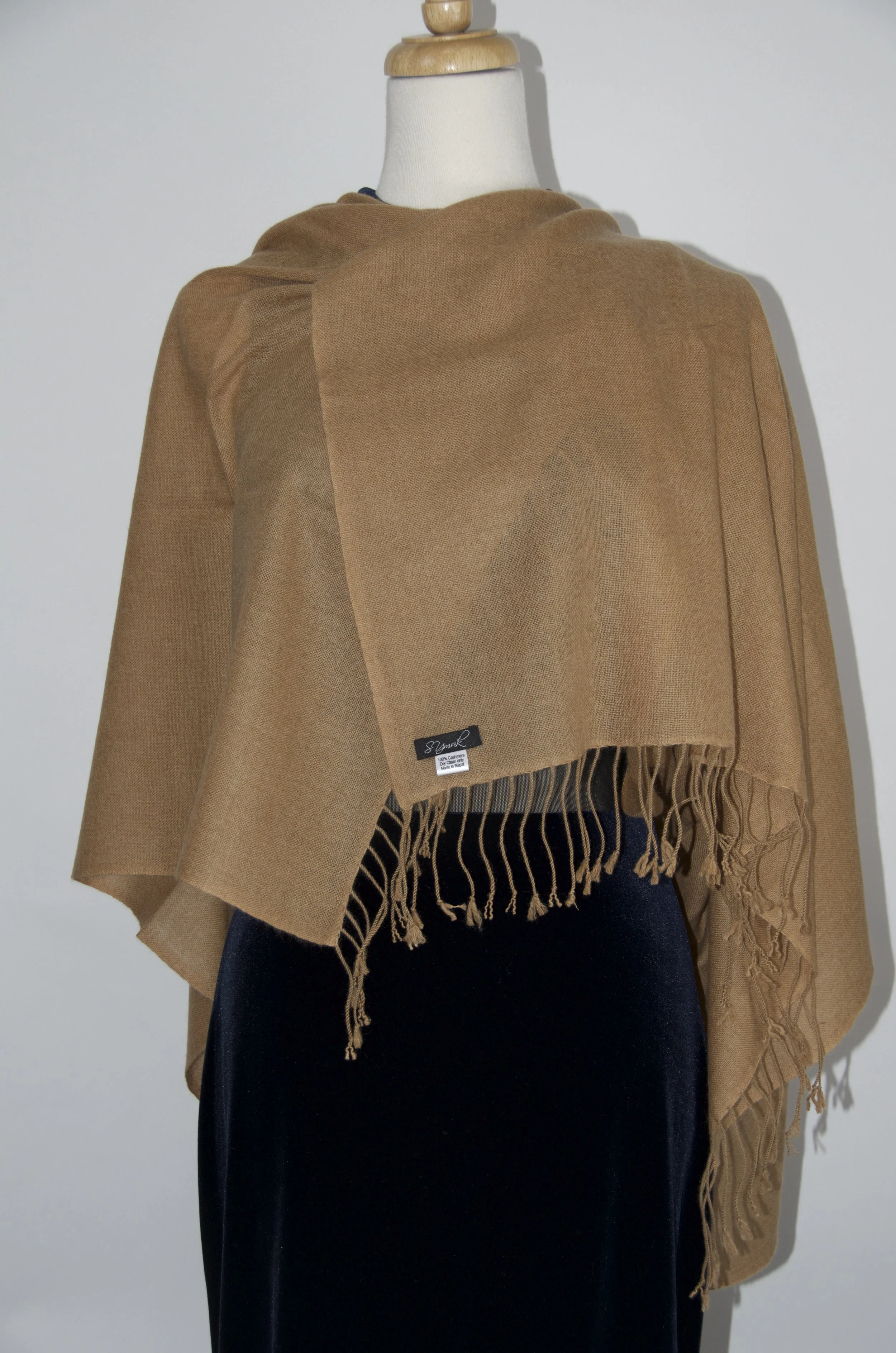 Biscuit  Cashmere Shawl Scarf Wrap Pashmina - Landscape