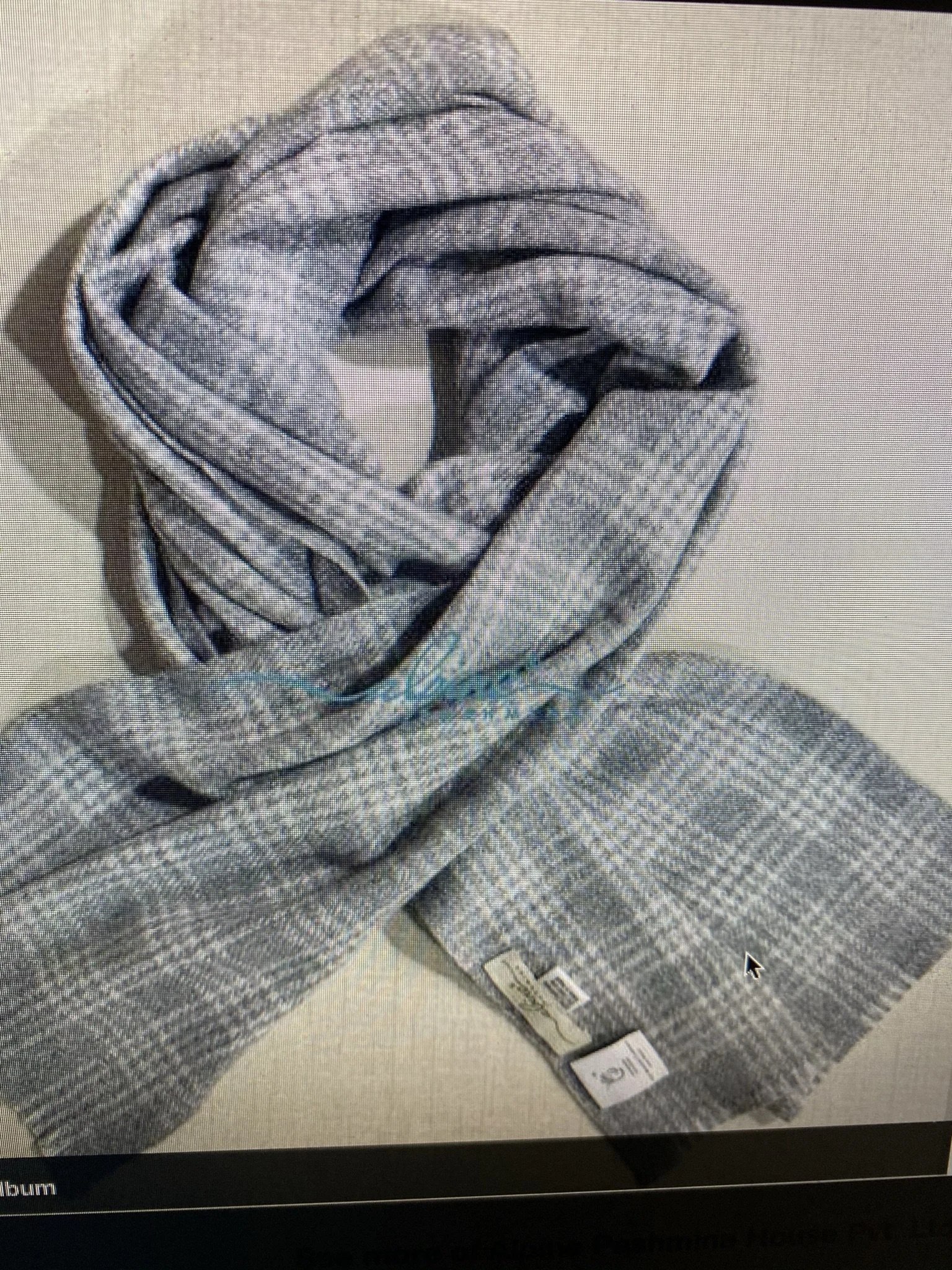 Pure Cashmere Handwoven in Charcoal and Grey Hounds Thooth