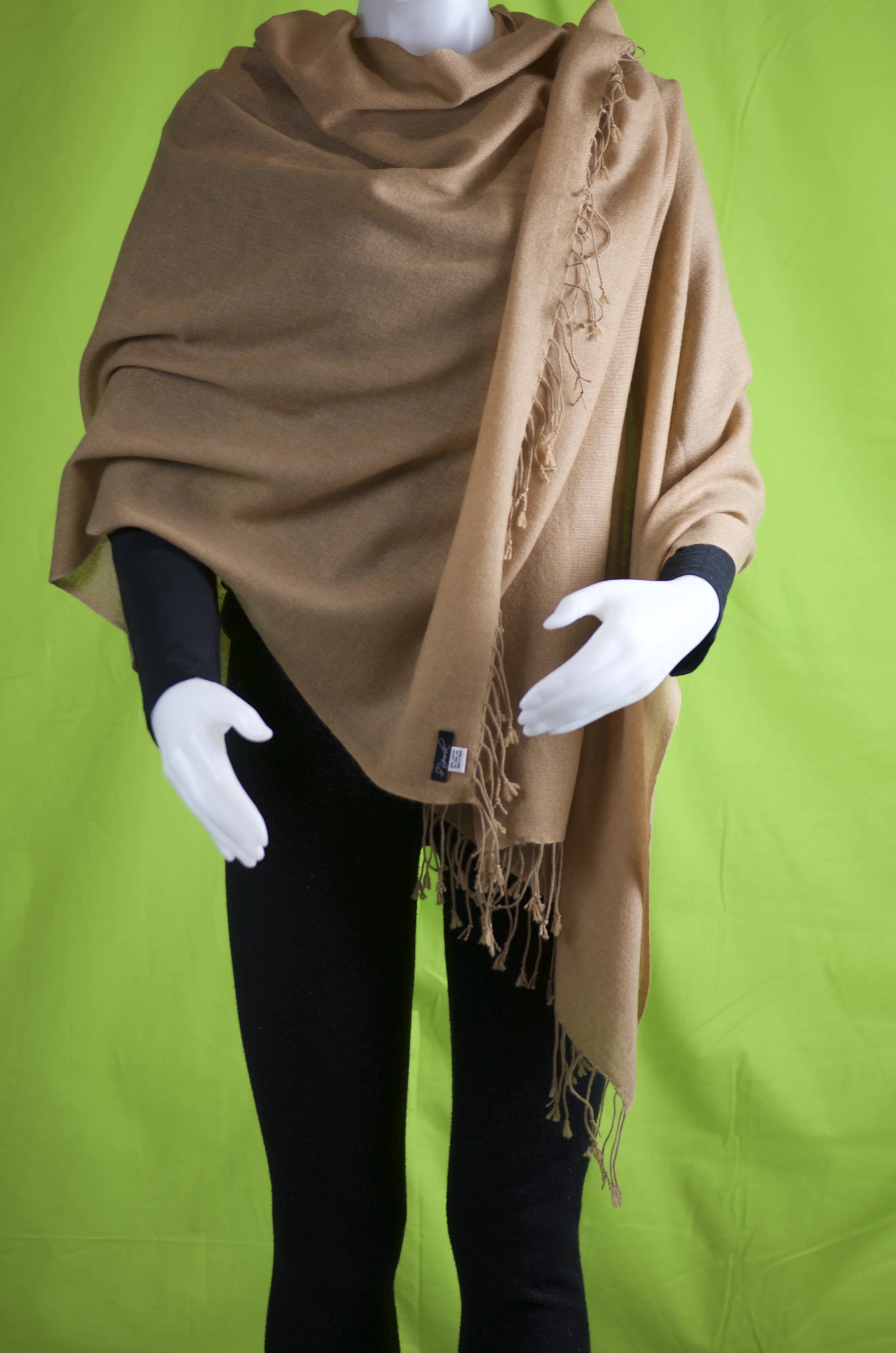 Biscuit  Cashmere Shawl Scarf Wrap Pashmina