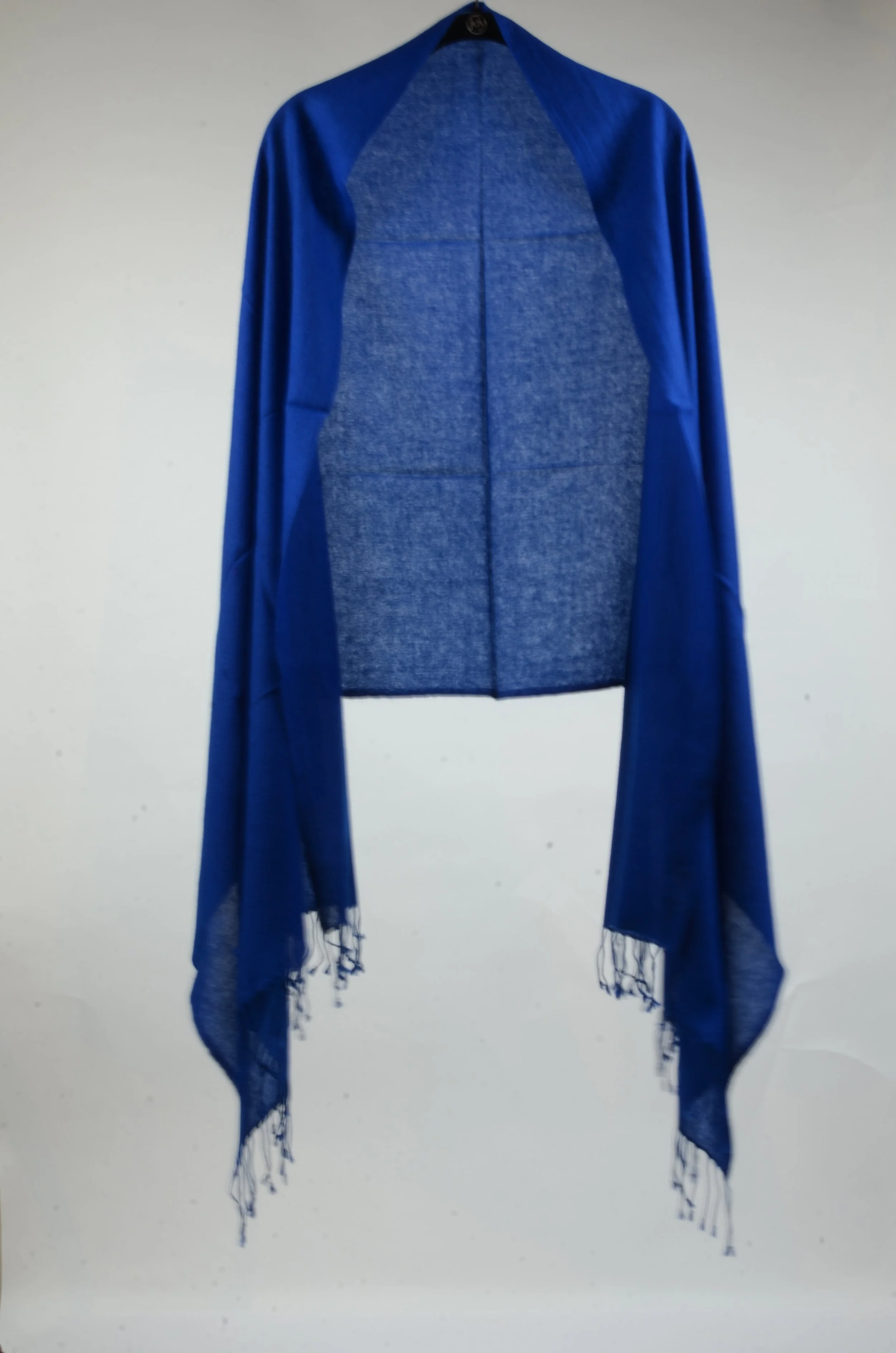 Imperial Blue  Cashmere Shawl Scarf Wrap - Portrait