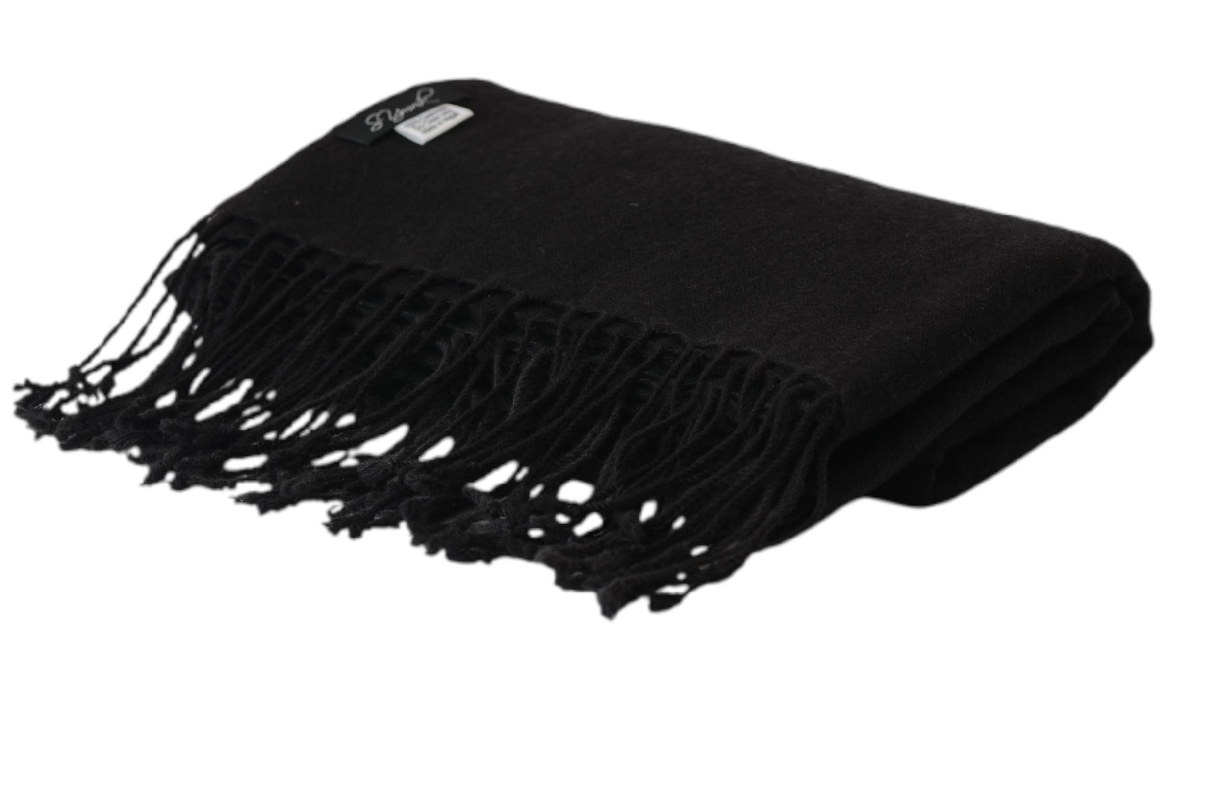 Black Glamor Cashmere Shawl Scarf Wrap
