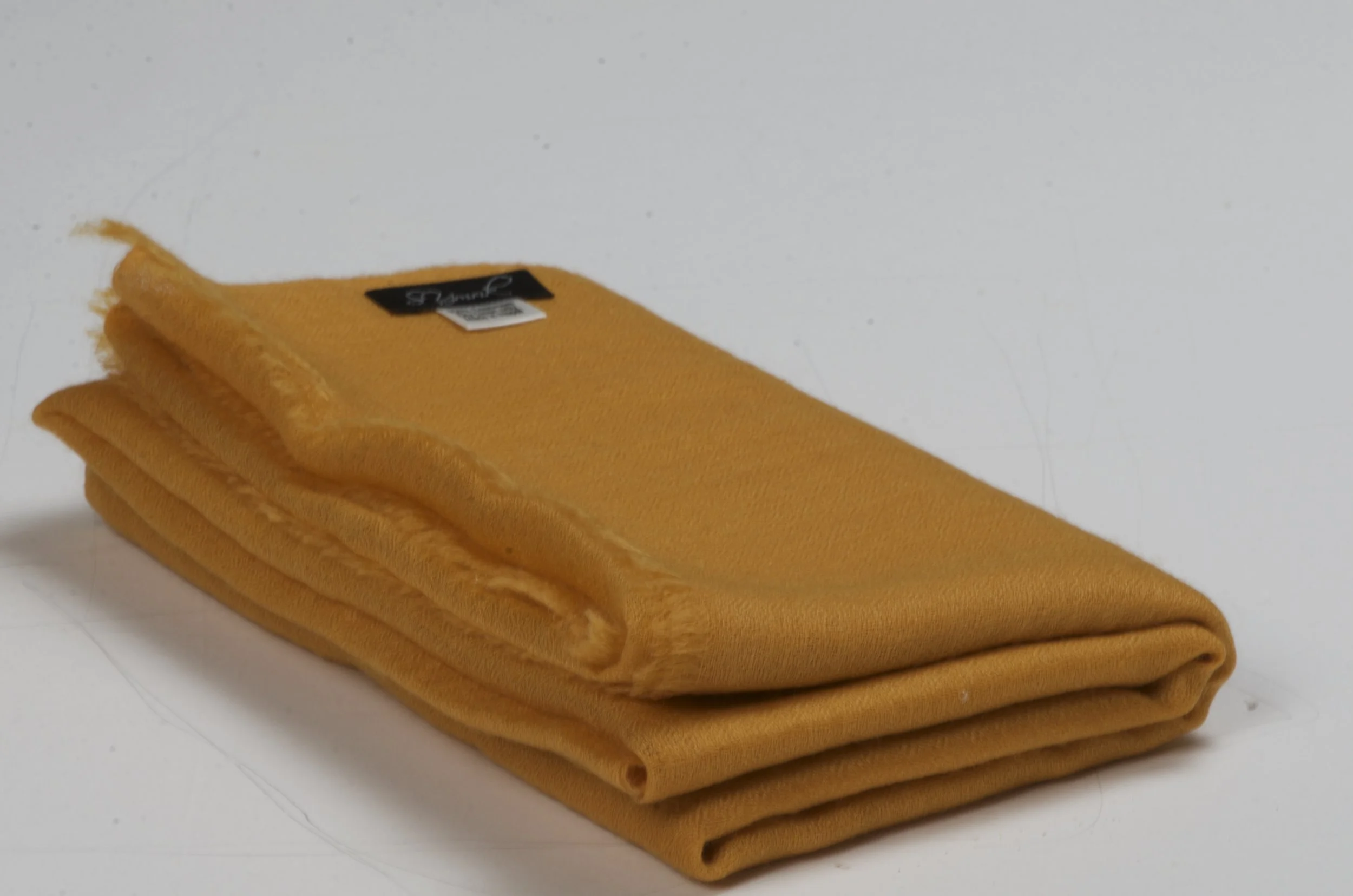 Apricot Orange _01 Pure Cashmere Scarf - Landscape