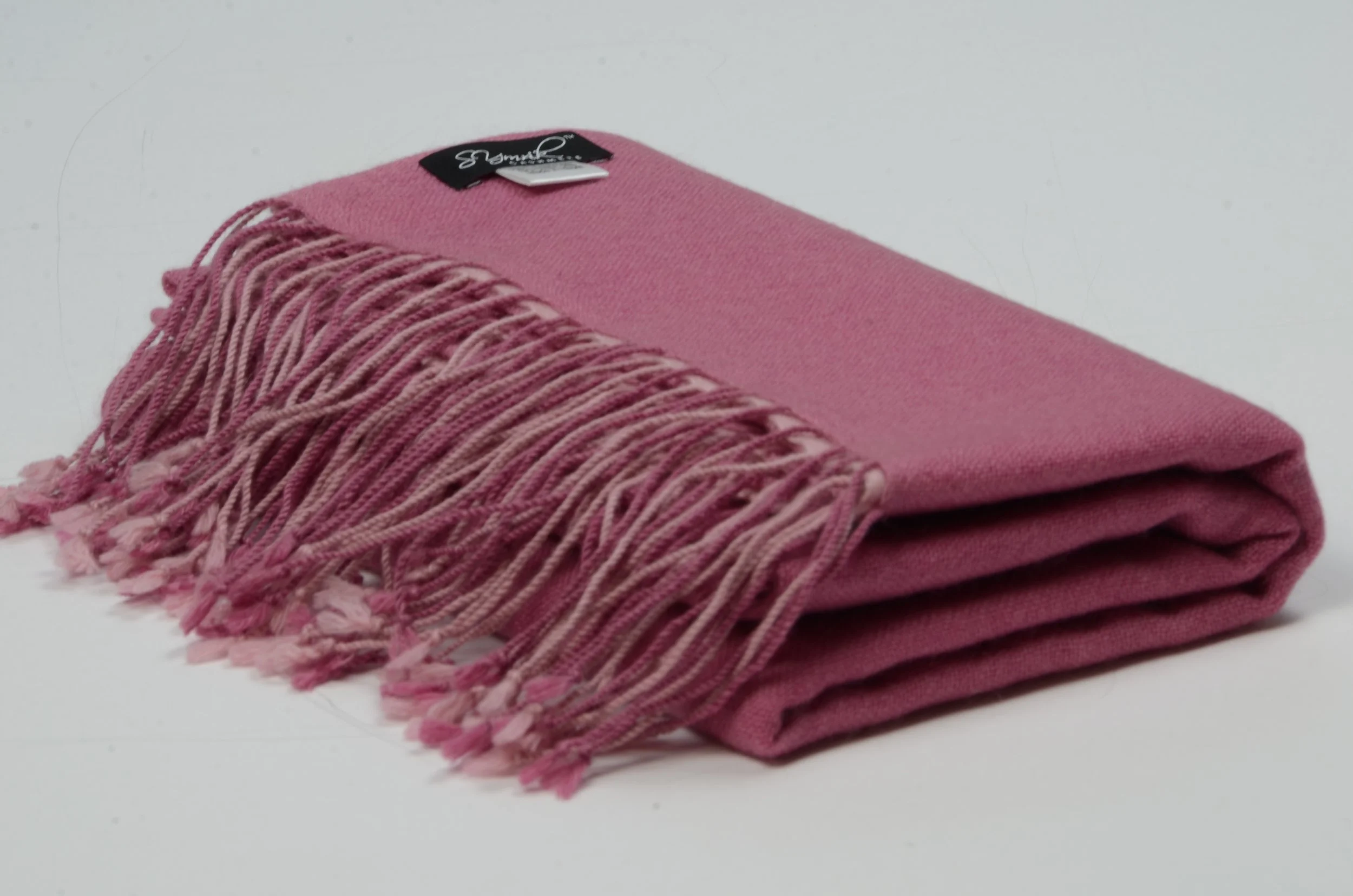 Roses Pure Cashmere Elegant Ombre Fringed Shawl