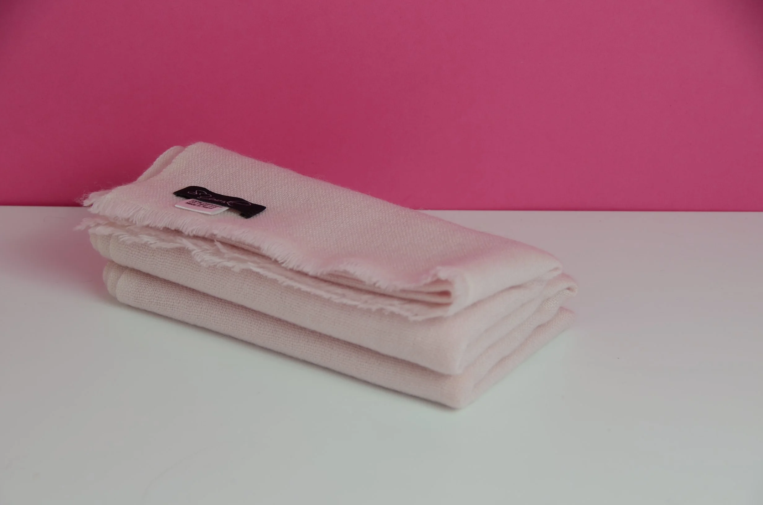 Blushing Pink Small Travel Cashmere Neck Scarf for Men and Women - Landscape