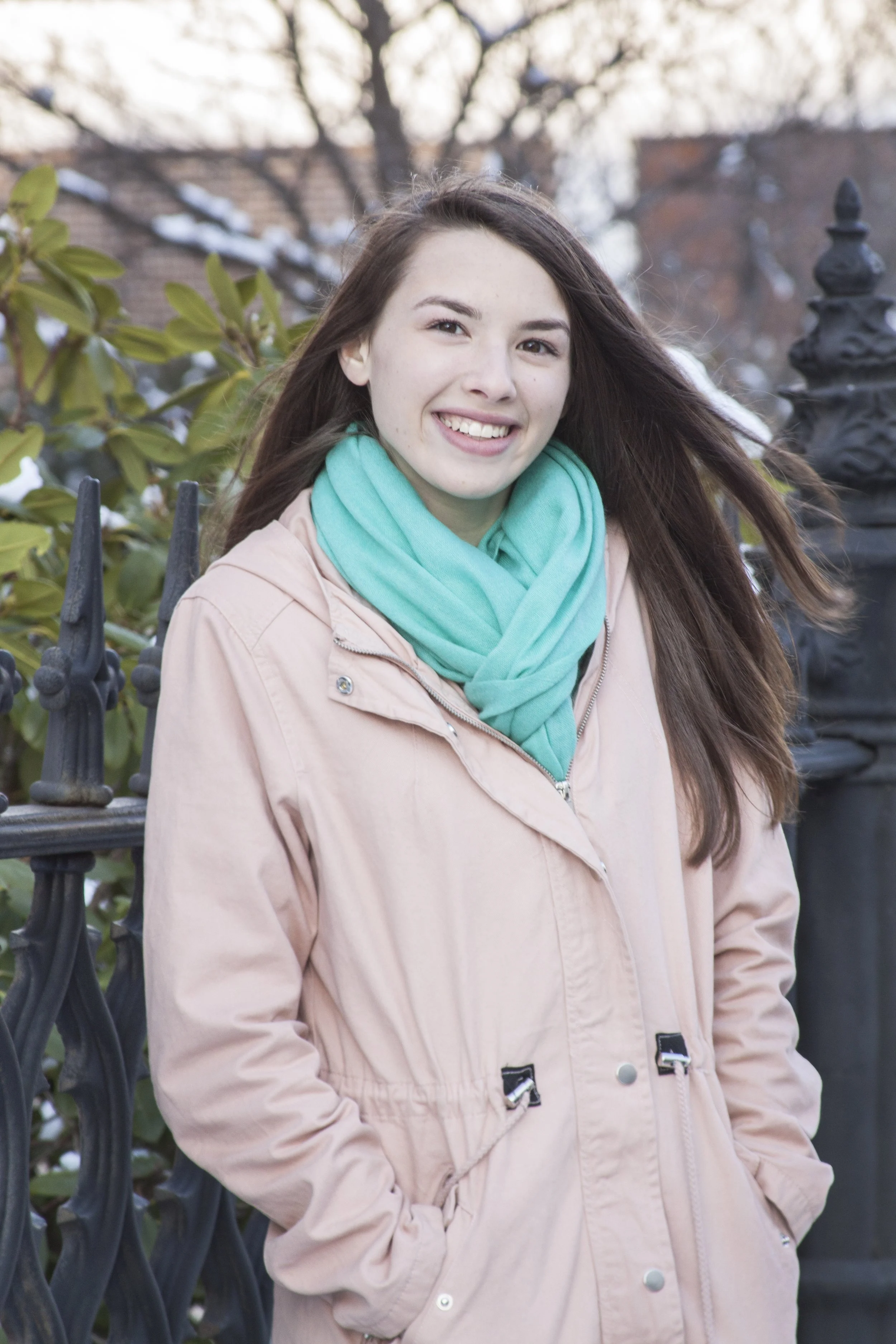 Ceramic Aqua Cashmere Shawl Scarf Wrap Pashmina - Landscape