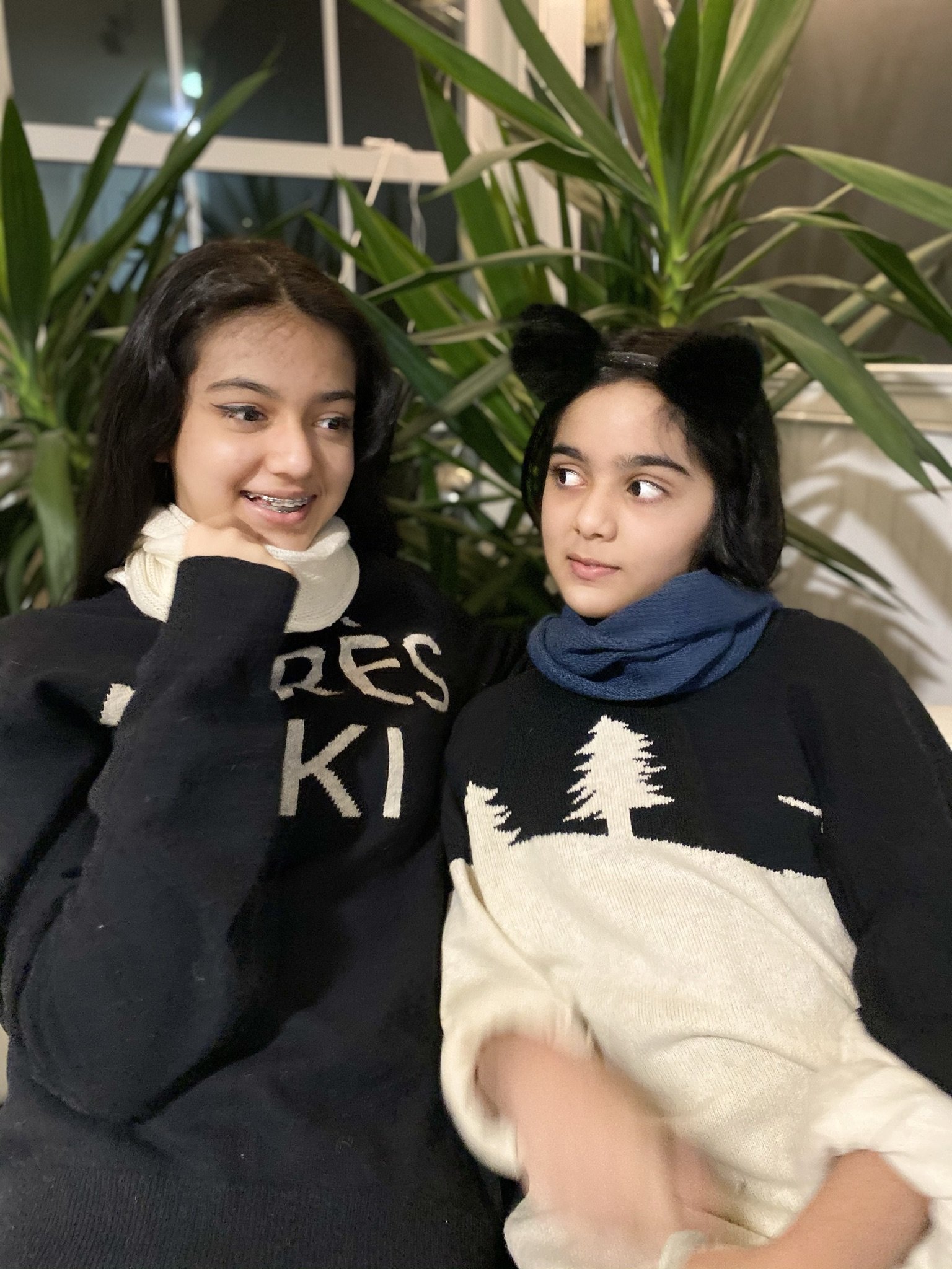 Gray Blue Multi - Functional Cashmere Tube Scarf - Landscape