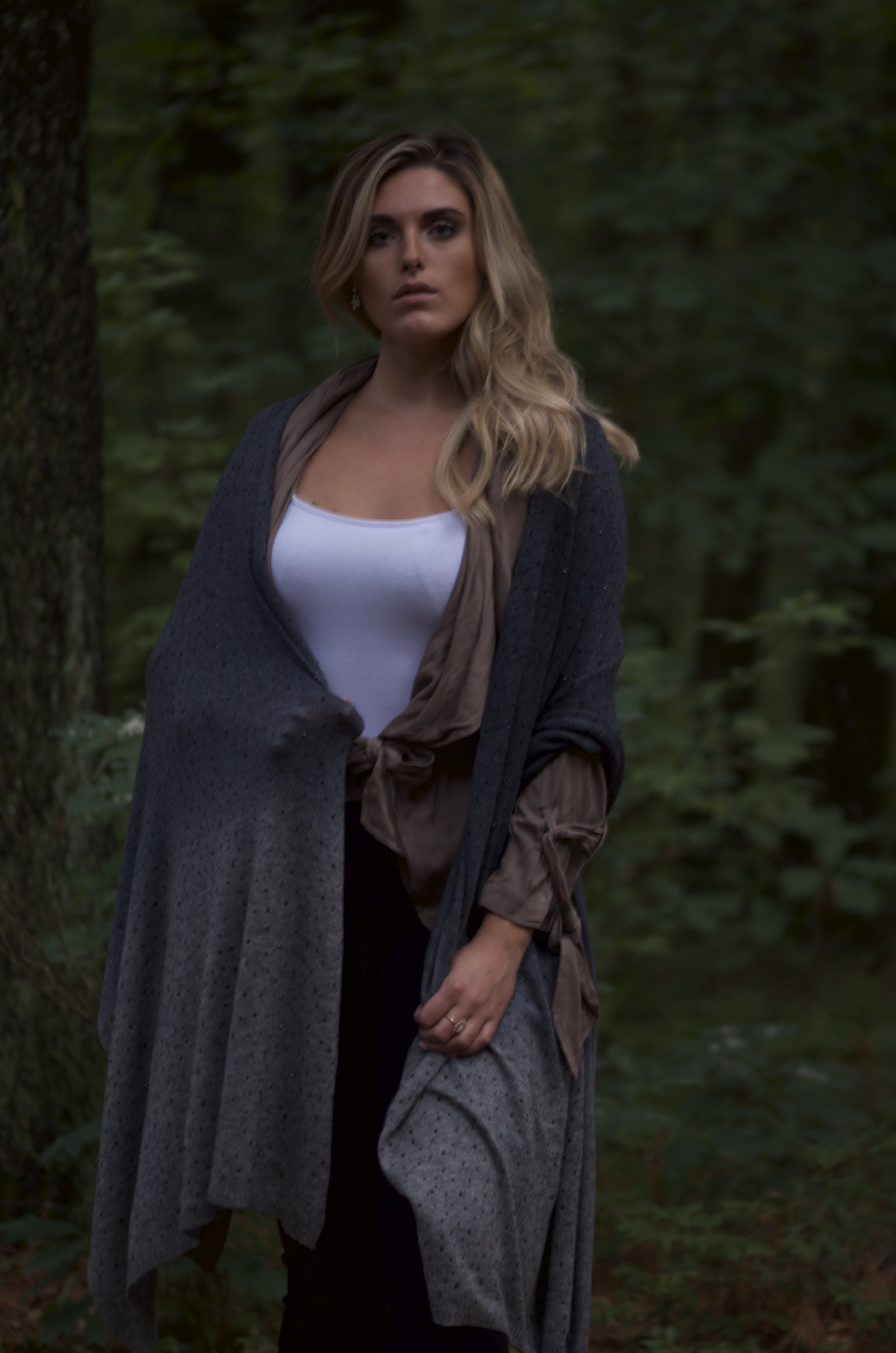 Black and Grey with Black Crystals Pure Cashmere Knit Shawl Wrap Scarf with Crystal