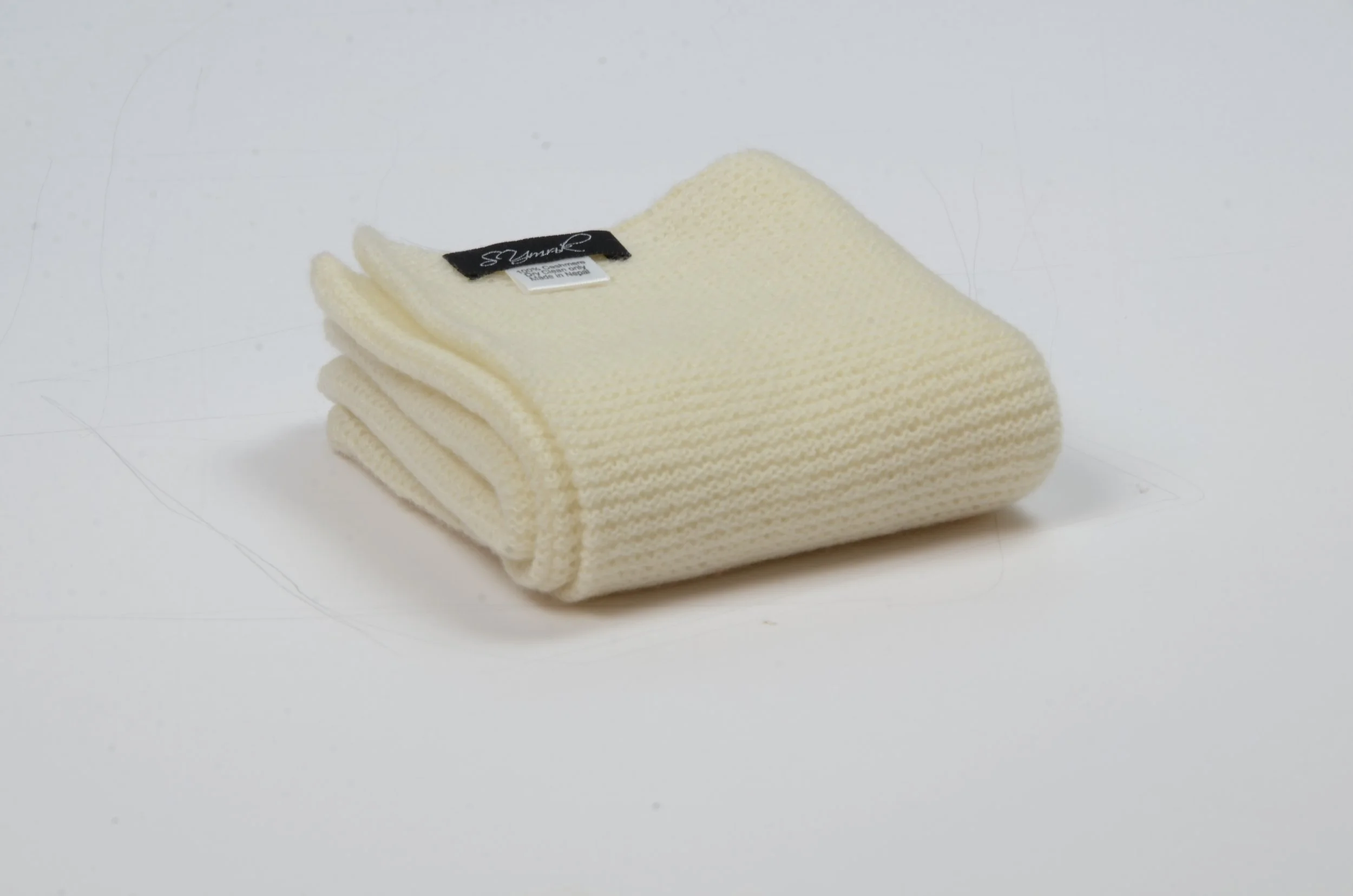 Dove White Multi - Functional Cashmere Tube Scarf - Landscape