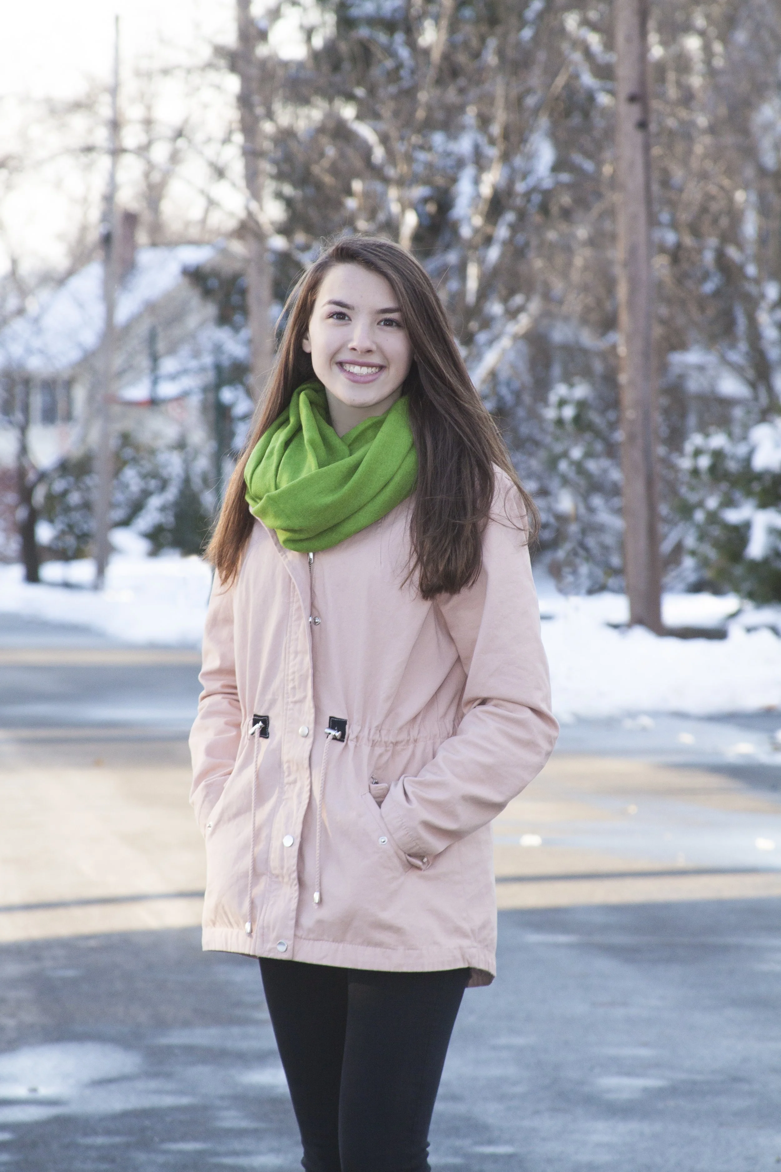 Greenery  Cashmere Shawl Scarf Wrap - Landscape