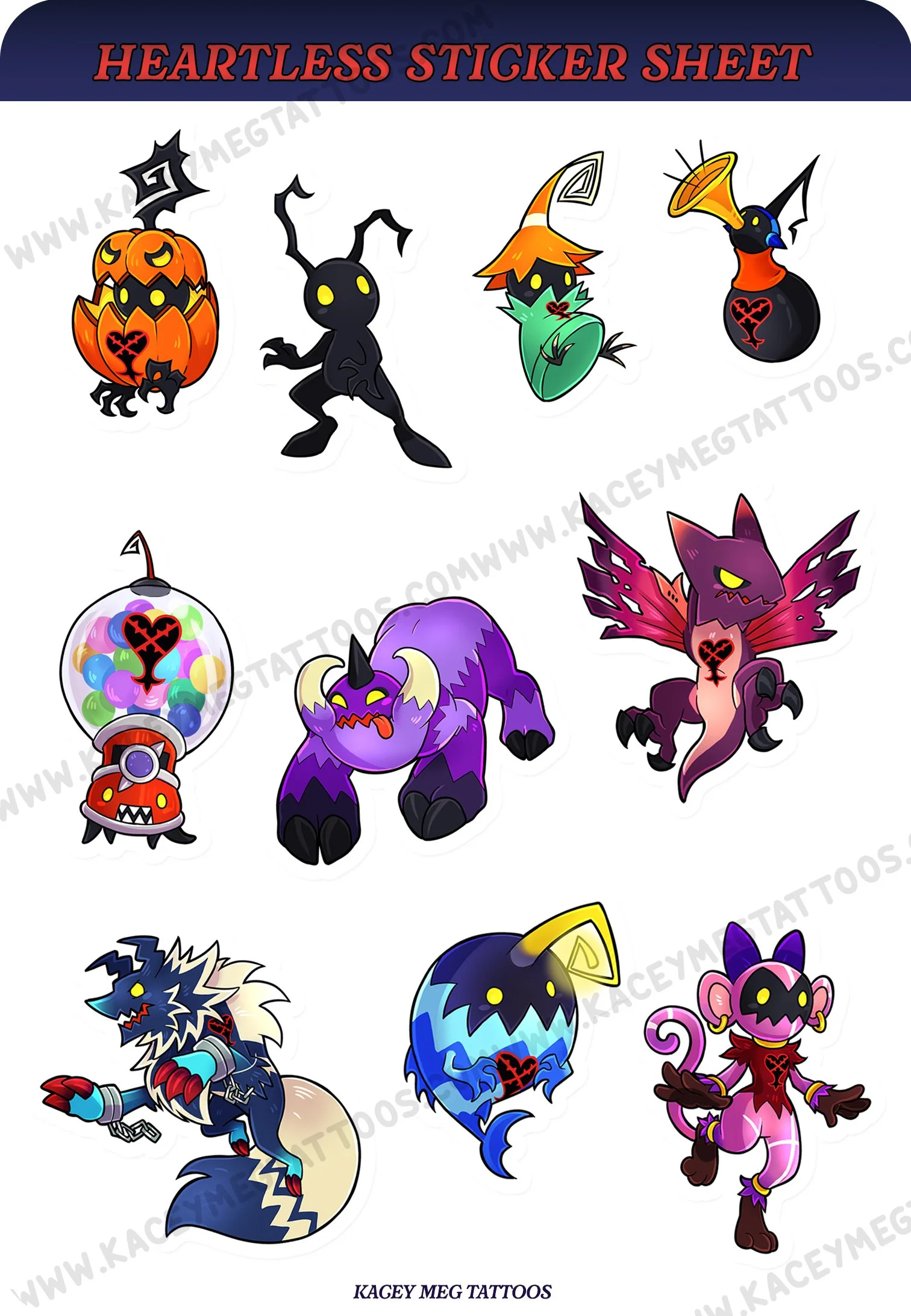 Heartless Sticker Sheet