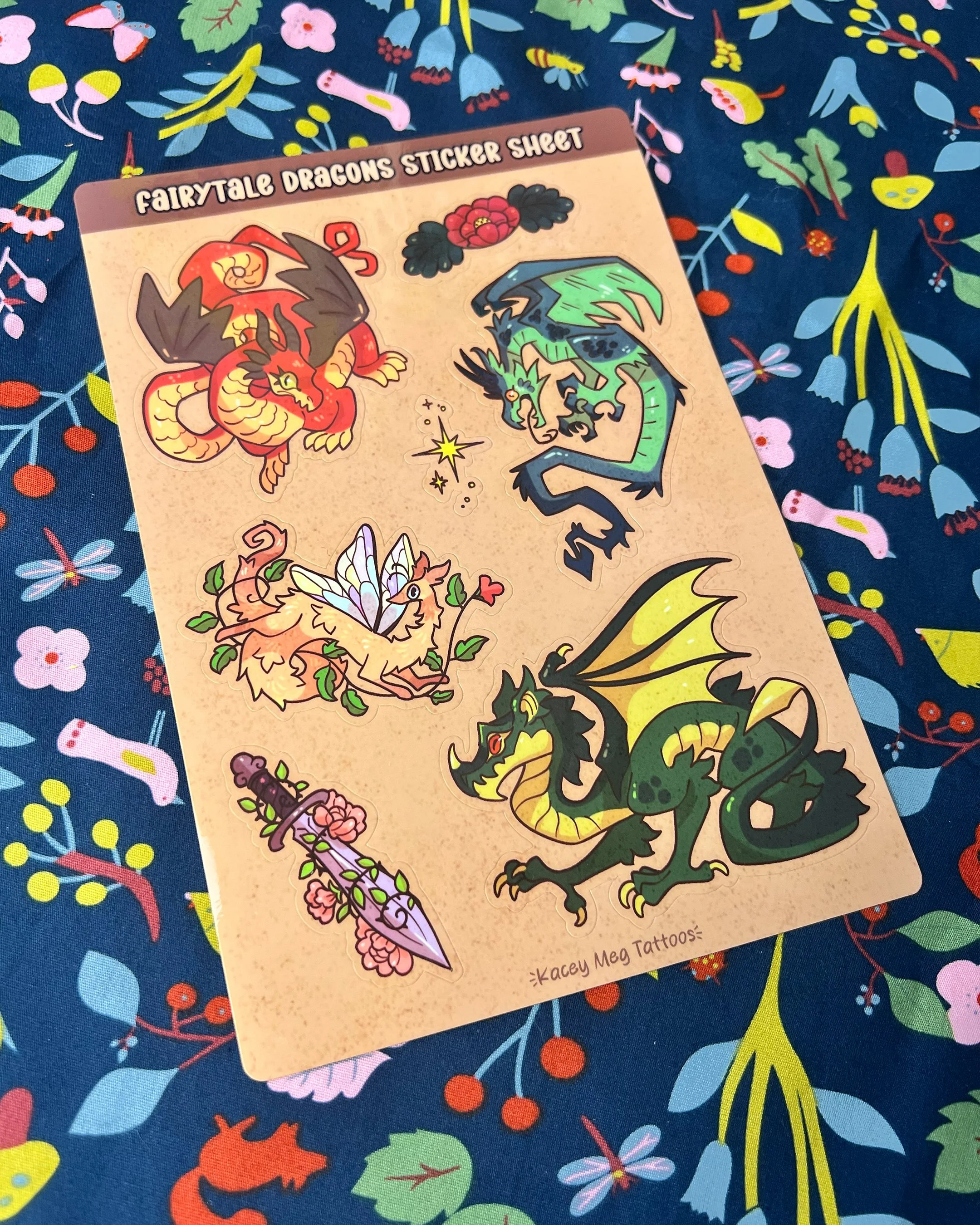 Fairytale Dragons Sticker Sheet