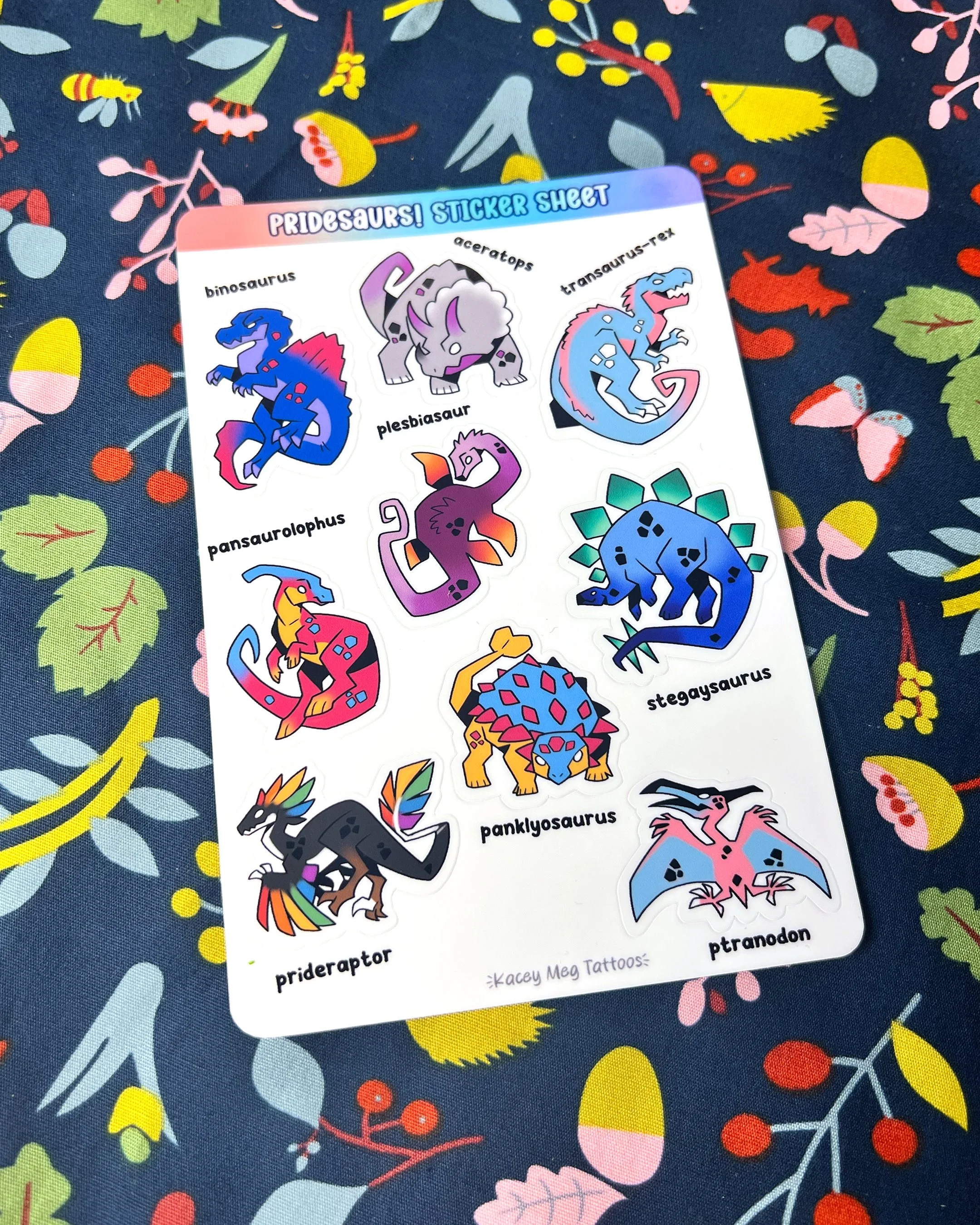Pridesaurs Small Sticker Sheet