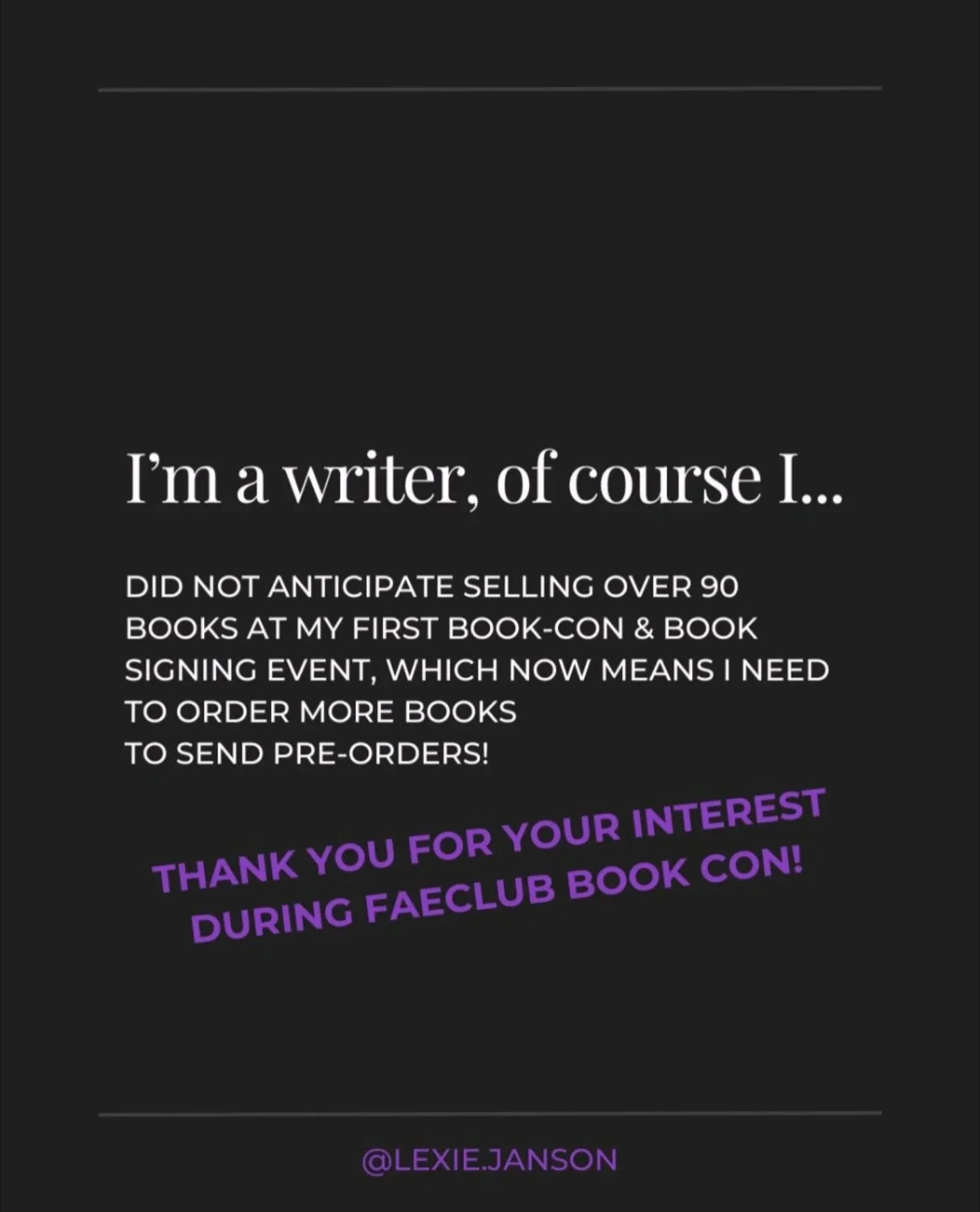 Panic book and goodie bag ordering day today because my impostor syndrome lost against the reality. 
I sold more books than I anticipated during the book con! ✨📚

Books should arrive within 1.5 weeks, goodie bags within a week... the rest is in the 