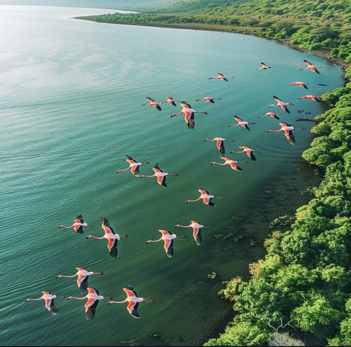 Grundwasserwald im Lake Manyara Nationalpark mit Pavianen